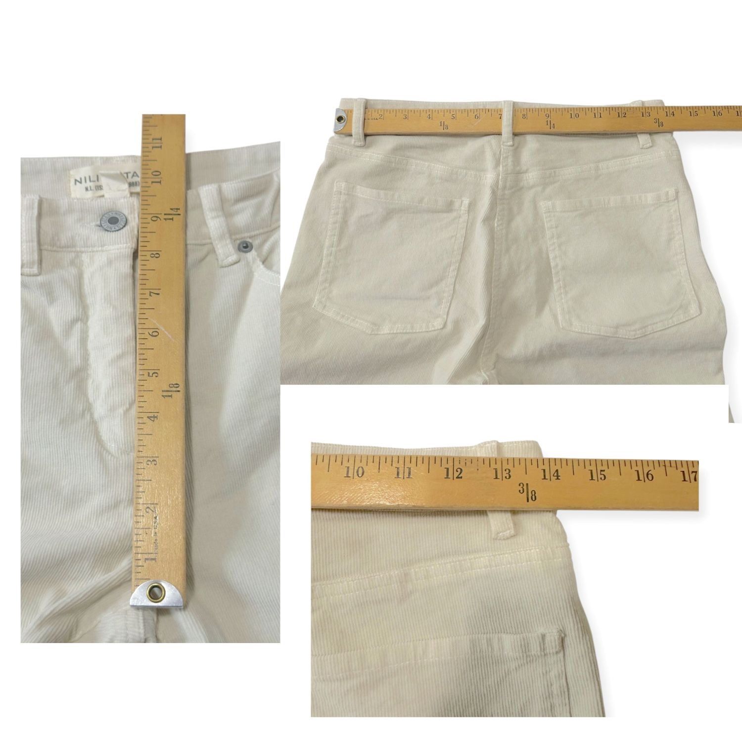 Nili Lotan Nili Lotan Corduroy Bradford Pant, Winter White, Size 4, New Size 27" / US 4 / IT 40 - 12 Thumbnail