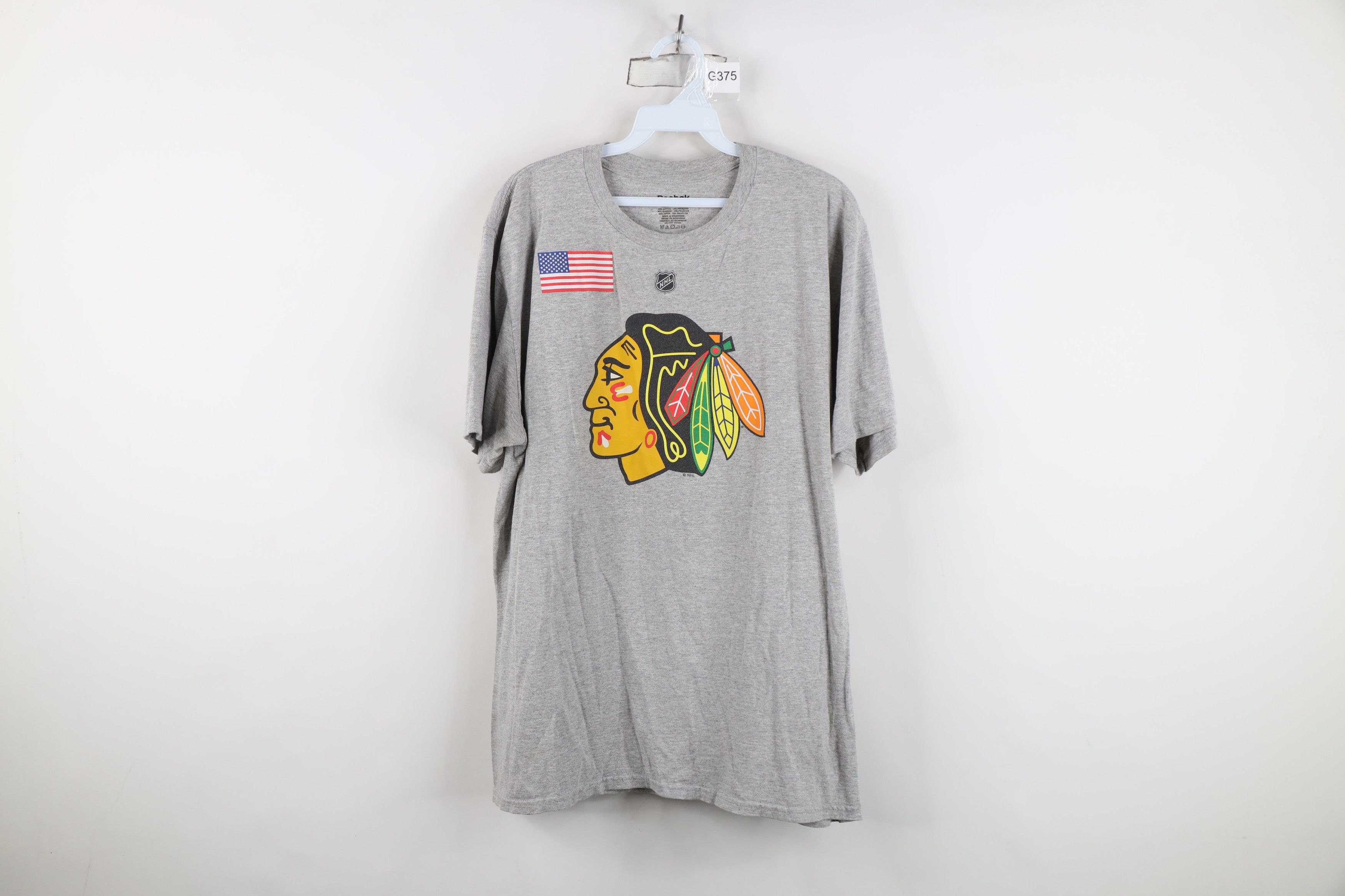 Reebok Vintage Reebok Chicago Blackhawks Hockey Jersey T-Shirt Gray Size US L / EU 52-54 / 3 - 1 Thumbnail