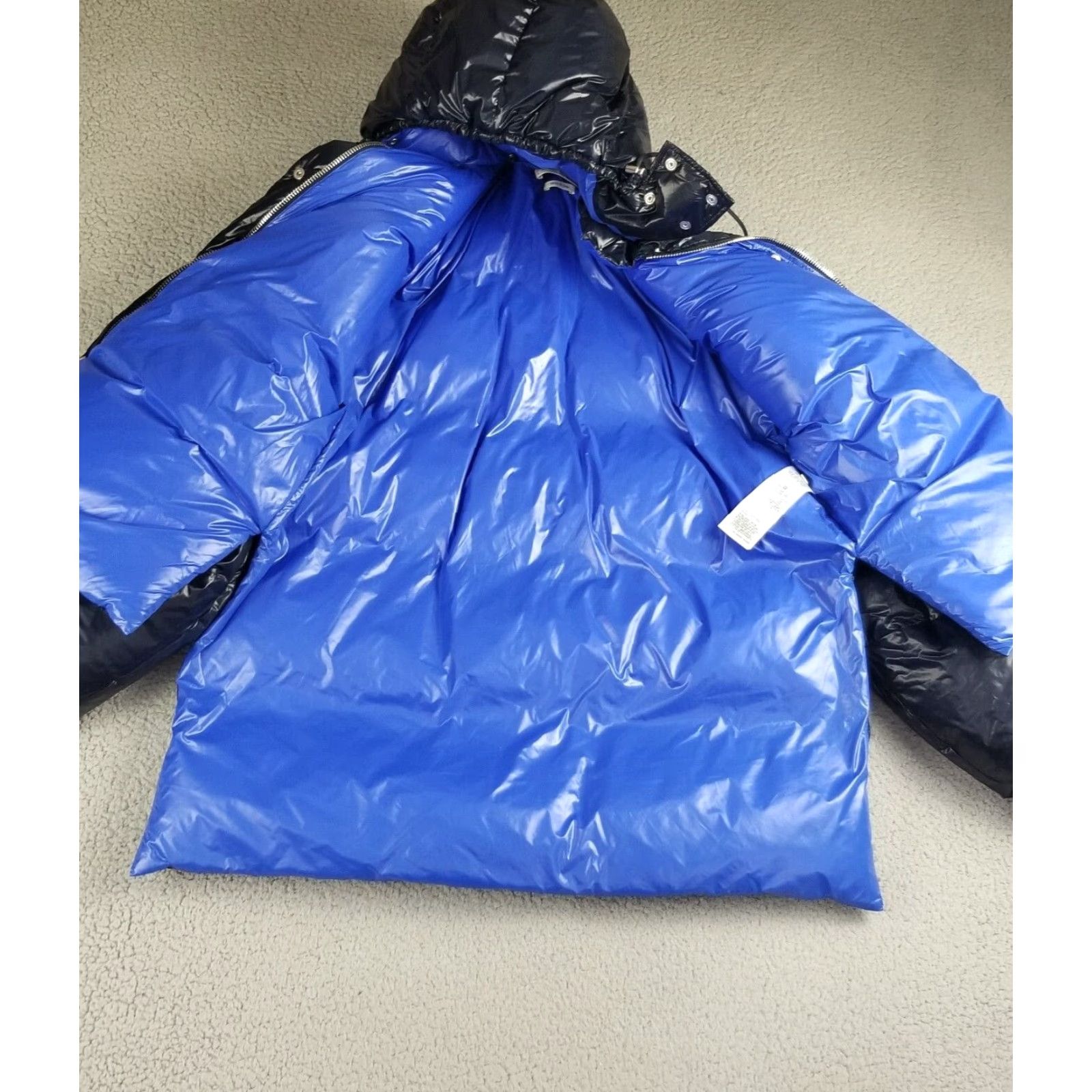 Alexander McQueen VINTAGE Alexander McQueen Puffer Jacket Men Size 42 Hooded High-Low Nylon Navy Designer Size US XS / EU 42 / 0 - 6 Thumbnail