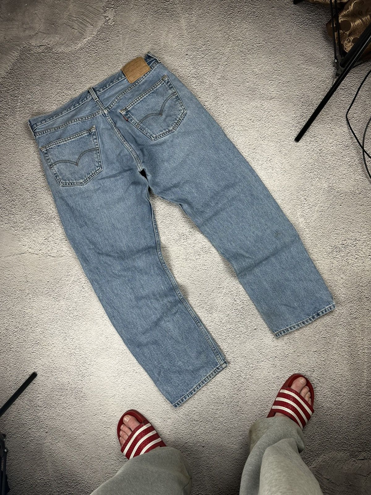 Levi's Vintage Clothing Vintage Levis 501 Washed Denim Blue Jeans 90s Rare Bootcut Size US 38 / EU 54 - 1 Thumbnail