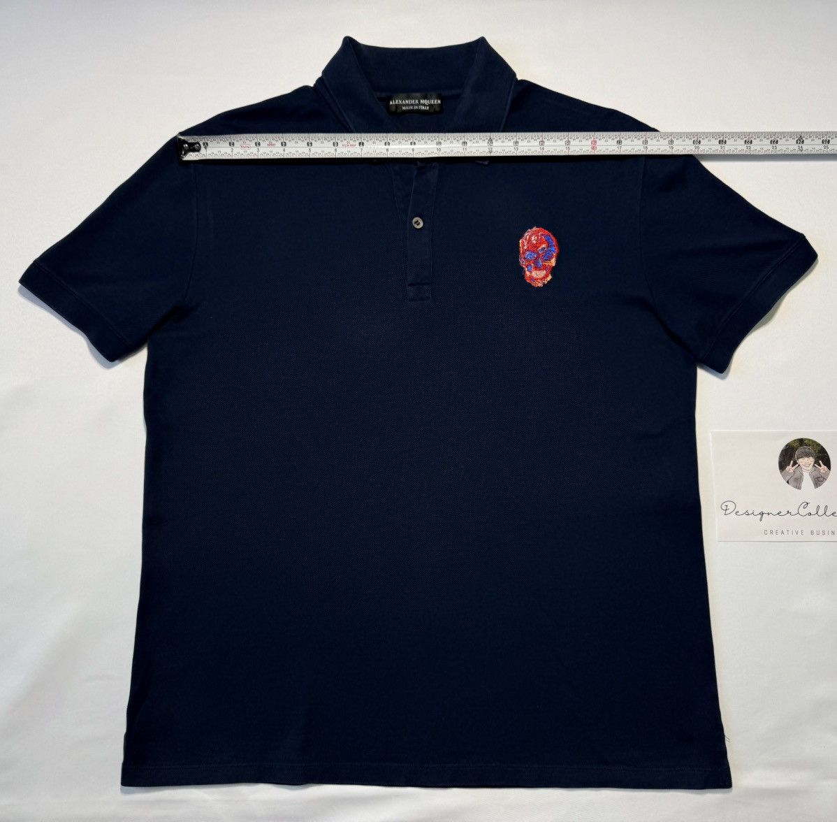 Alexander McQueen Alexander McQueen Embroidered Multi Skull Polo L Size US L / EU 52-54 / 3 - 4 Thumbnail