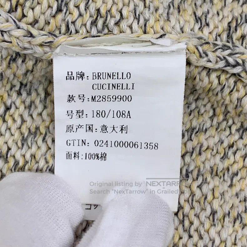Brunello Cucinelli Brunello Cucinelli Beige, cotton crew-neck long-sleeve kni Size US L / EU 52-54 / 3 - 7 Thumbnail