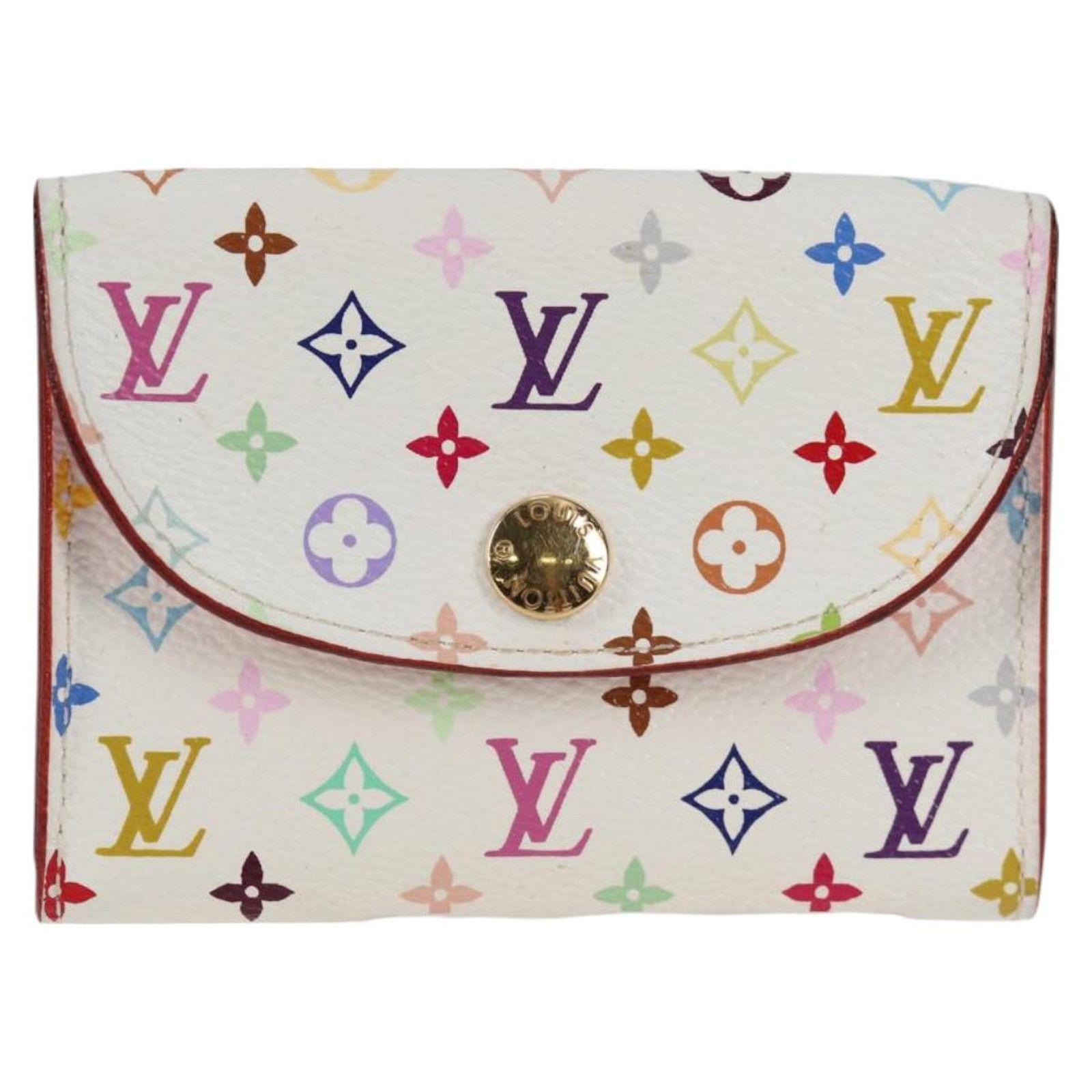 Louis Vuitton White Leather Enveloppe Carte De Visite
