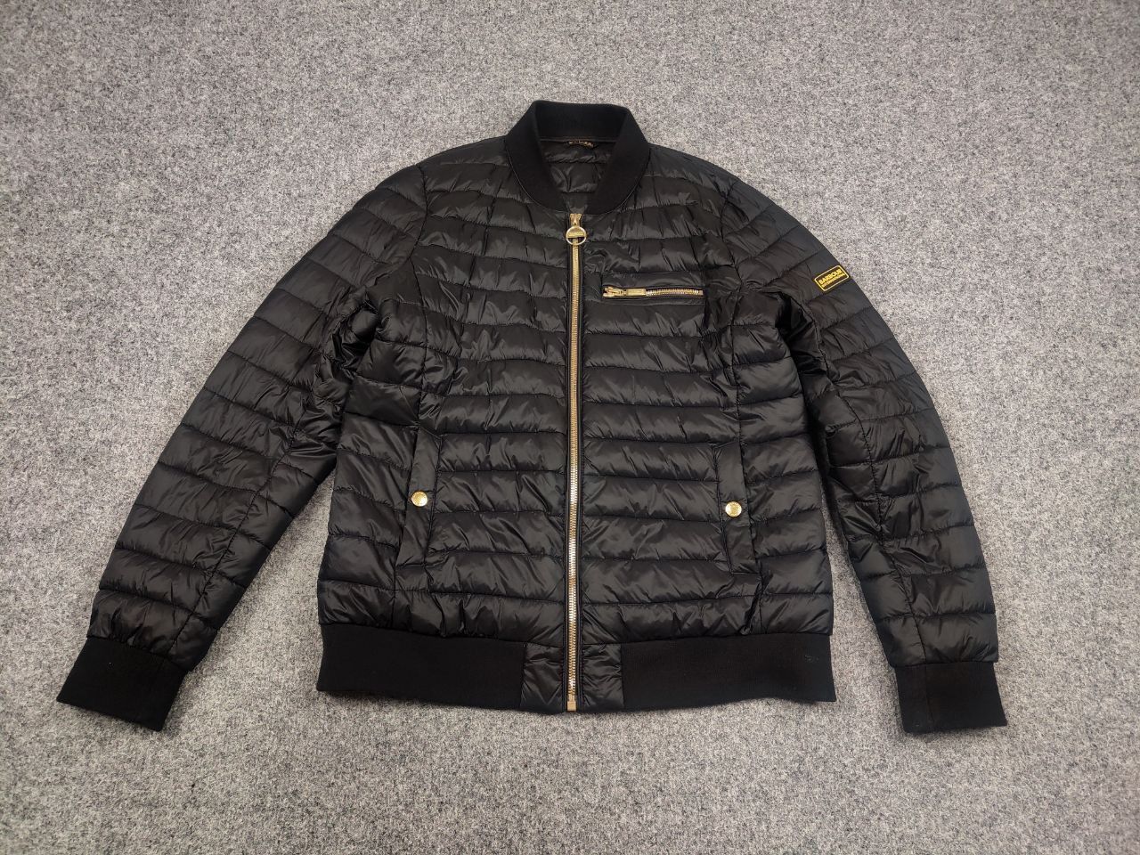 Barbour Barbour International Womens Gauge Quilted Bomber Jacket Size L / US 10 / IT 46 - 3 Thumbnail