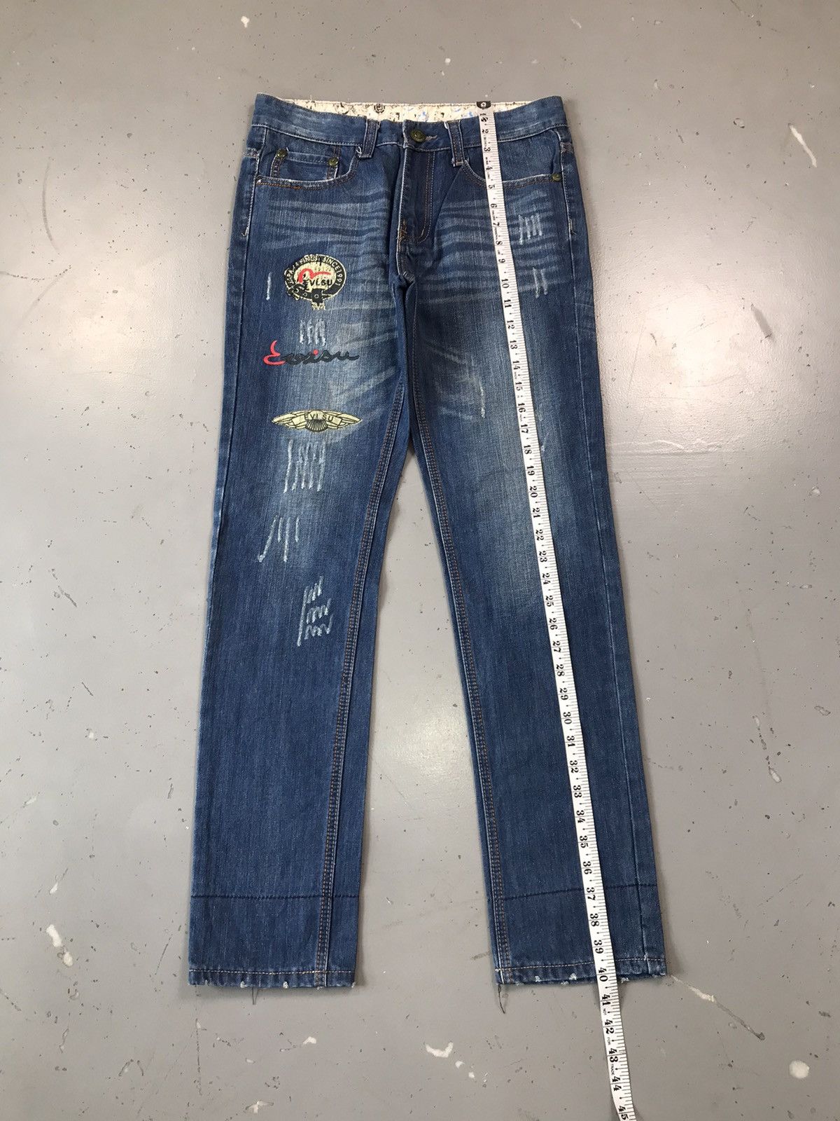 Japanese Brand Vintage Evisu inspired crazy print seagull denim Size US 31 - 6 Thumbnail
