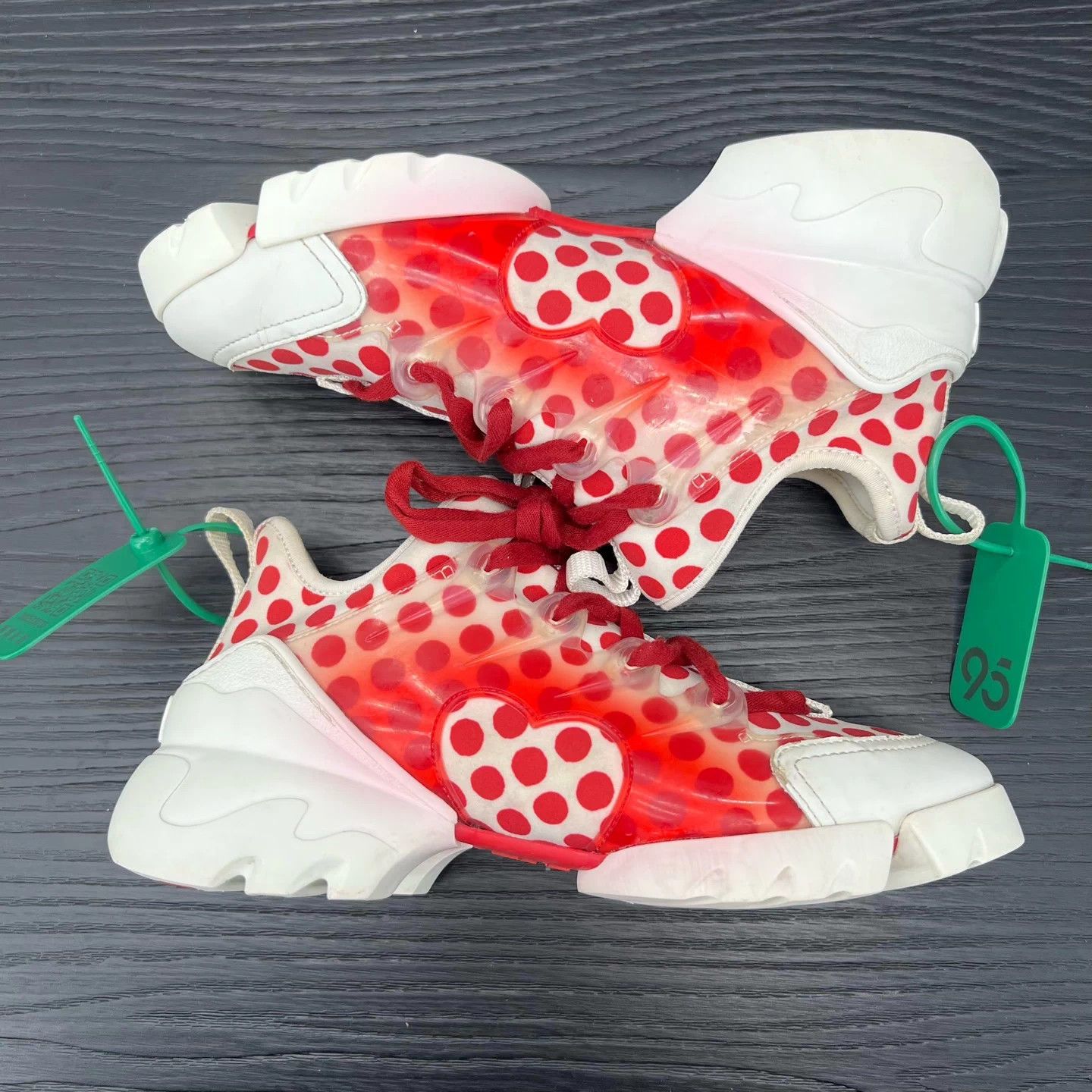 Dior DIOR D-Connect white and red spotted 36.5 Size US 6 / IT 36 - 3 Thumbnail