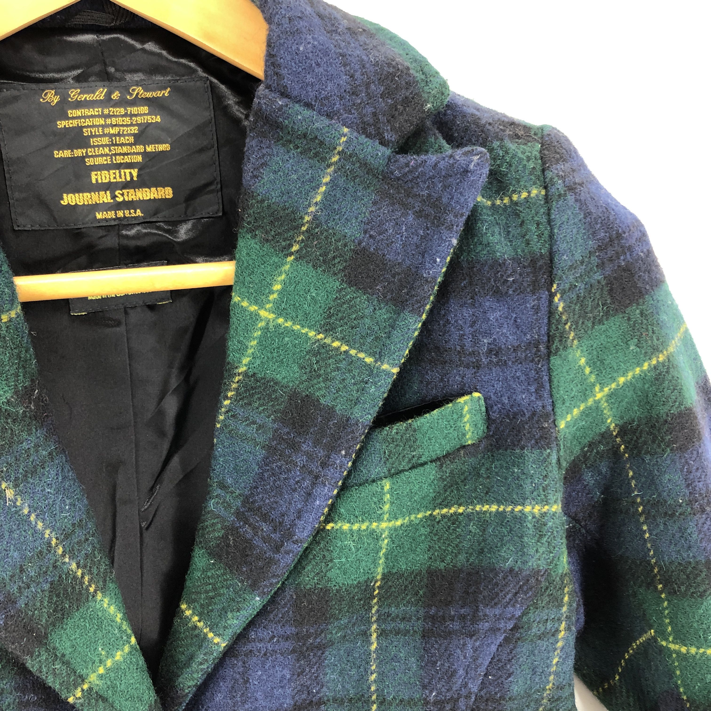 Journal Standard 90s Vintage JOURNAL STANDARD Woolrich Check Peacoat #2027-69 Size XXS / US 00 / IT 34 - 4 Thumbnail