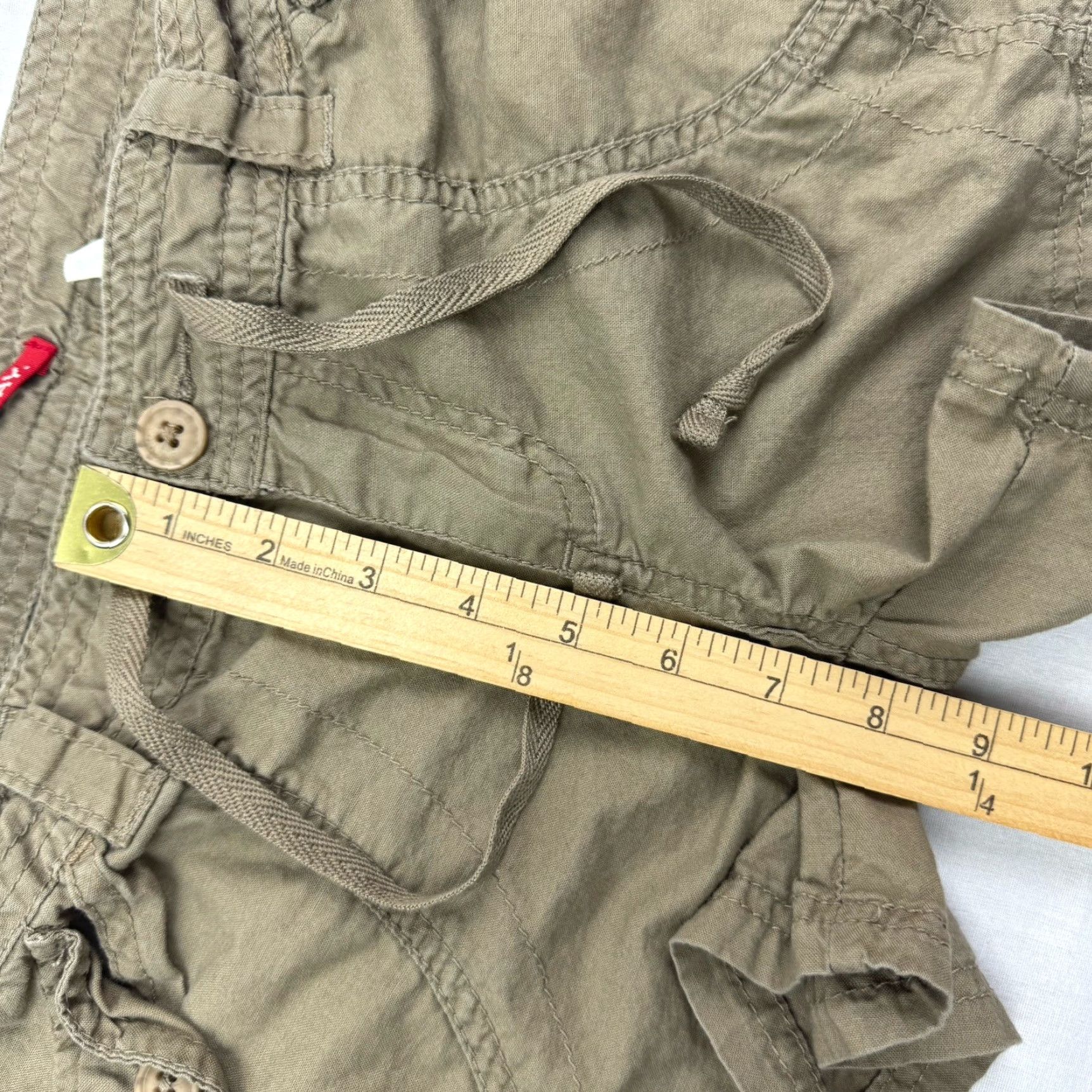 Vintage Vintage Union Bay Shorts Womens 7 Brown Hipster Y2K 90s Short Shorts Drawstring Chino Casual Womens Size 28" / US 6 / IT 42 - 7 Thumbnail
