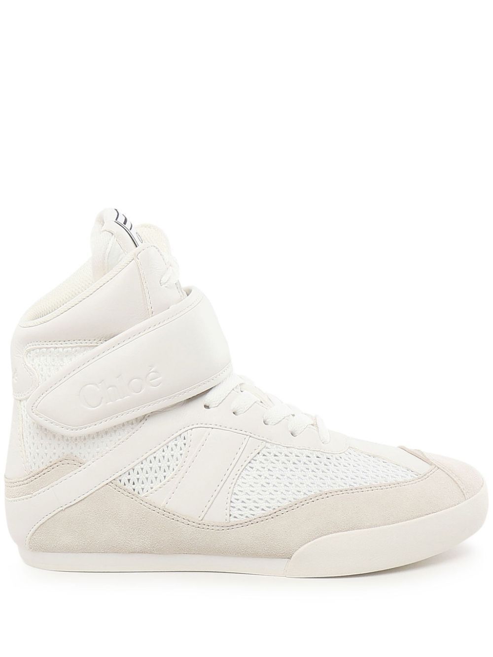 Chloe MESH AND SUEDE KICK HIGH-TOP SNEAKERS Size US 7 / IT 37 - 1 Thumbnail