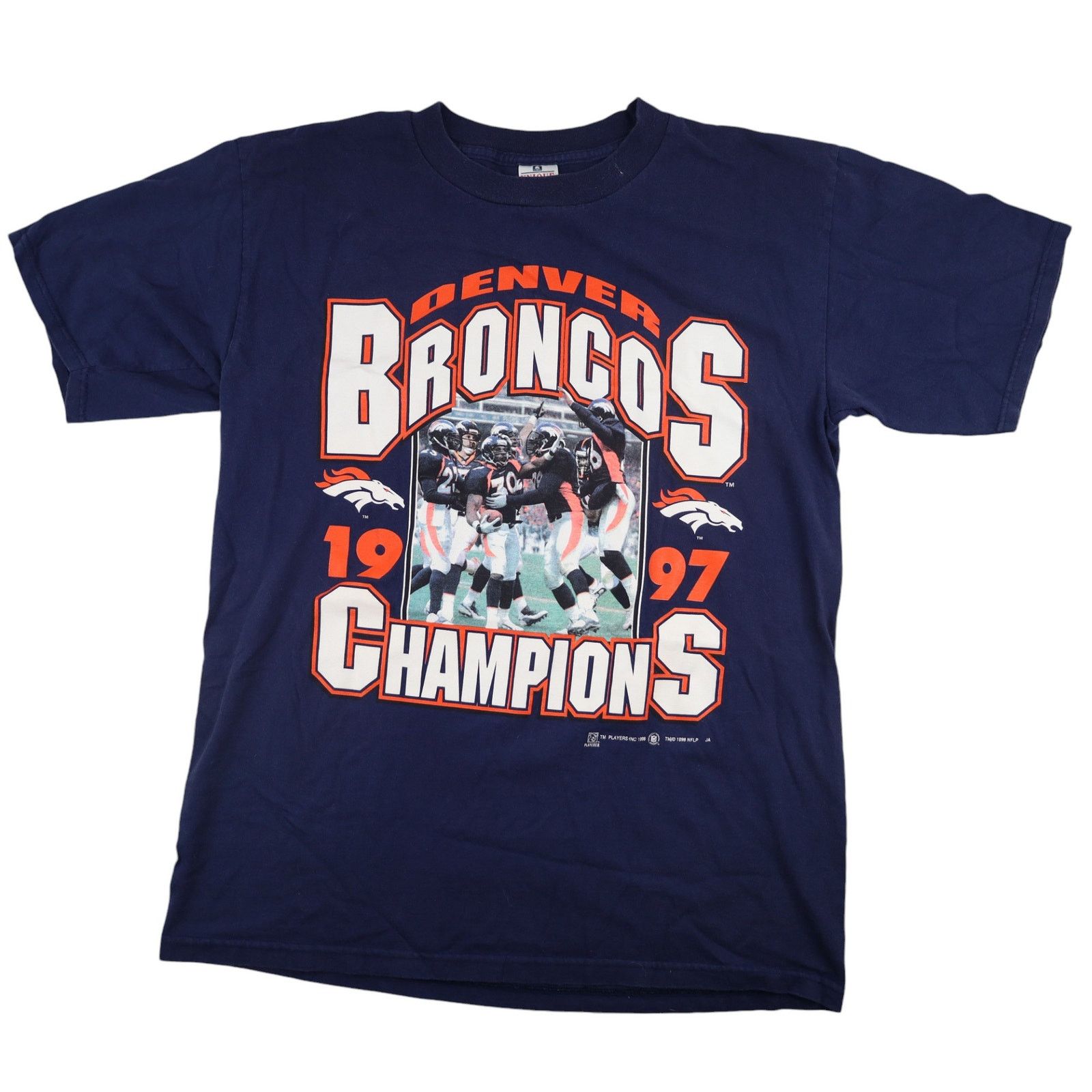 NFL × Vintage Vintage 1997 Denver Broncos Champions Graphic T Shirt Size US L / EU 52-54 / 3 - 1 Thumbnail
