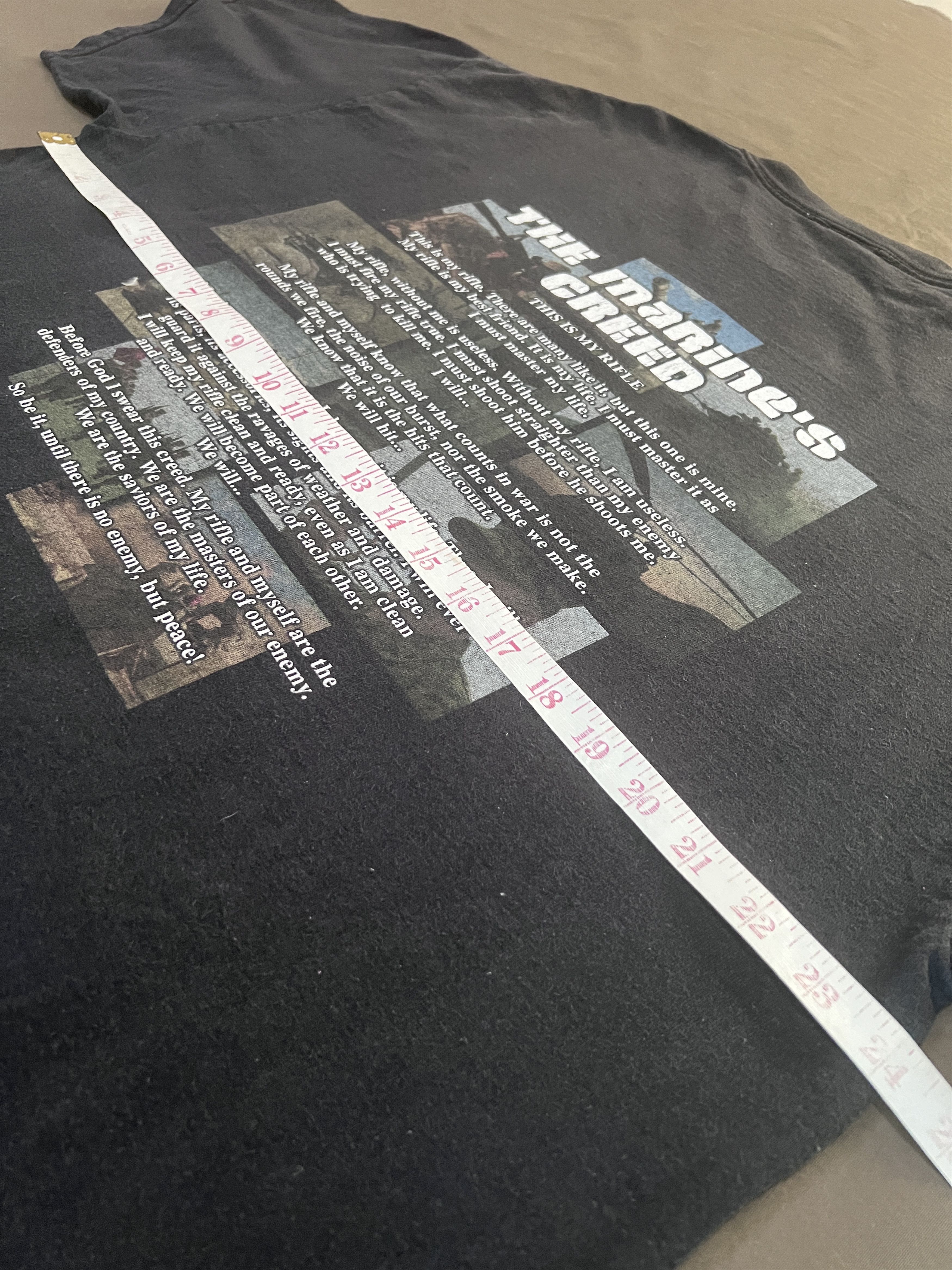 Vintage Vintage Y2K My Rifle The Creed of a US Marine Tee XL faded Size US XL / EU 56 / 4 - 6 Thumbnail