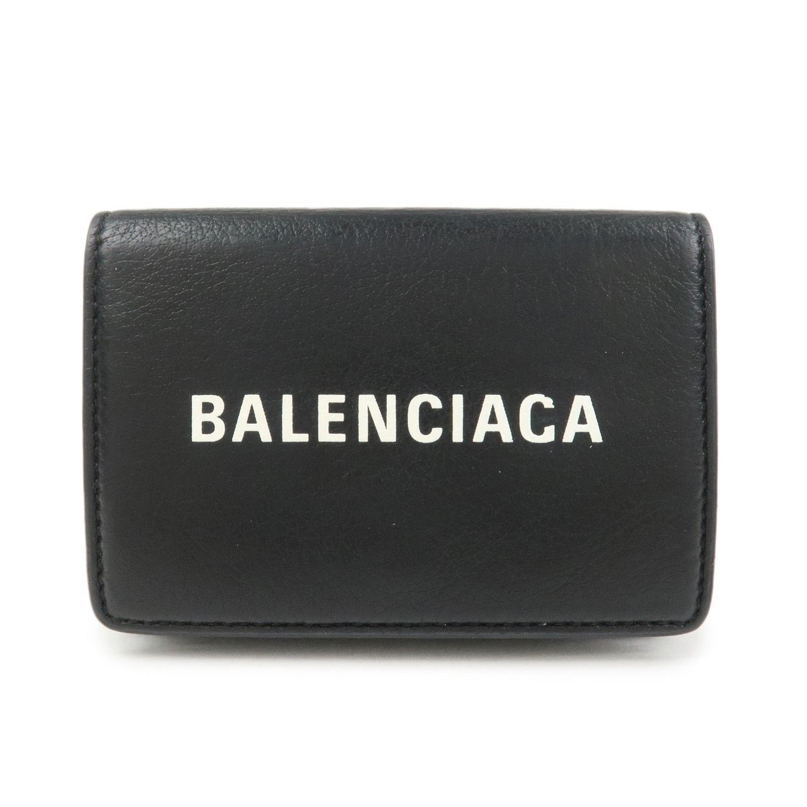 Balenciaga Balenciaga Everyday Calfskin Tri-fold Wallet Black Size ONE SIZE - 1 Thumbnail