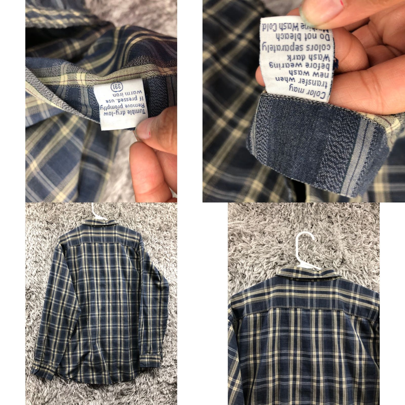 Arrow VINTAGE is not applicable; Original title has Arrow Brand. Final: Arrow Shirt XL Mens Blue Plaid Long Sleeve Button Down Collar Size US XL / EU 56 / 4 - 8 Thumbnail