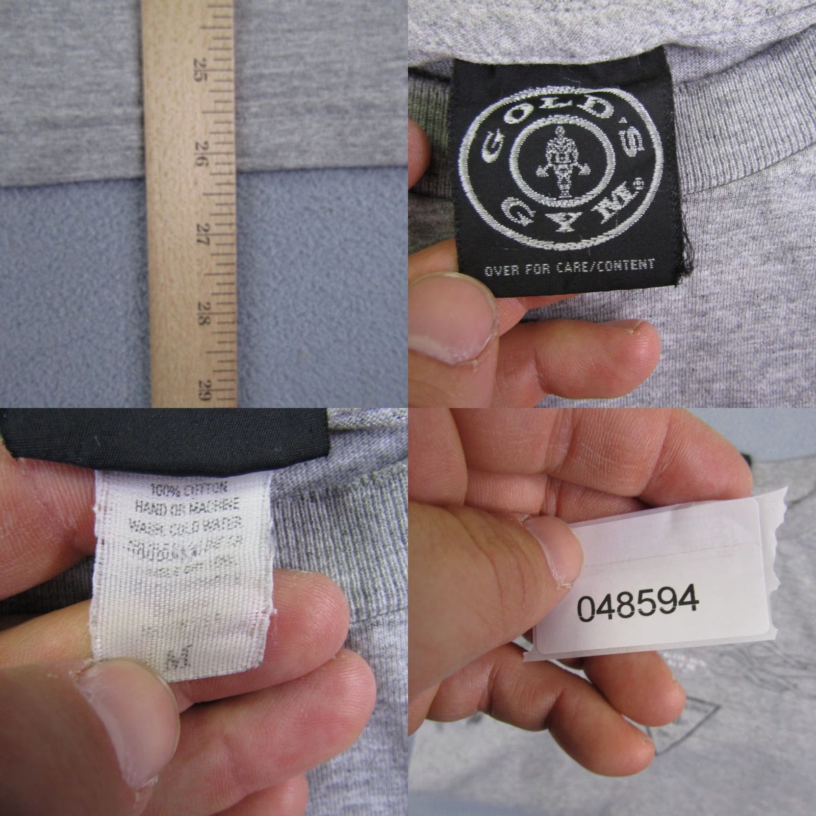 Vintage VINTAGE Gold's Gym Shirt Mens M Gray California Sports 2002 Y2K Logo Breathable Short Sleeve Crew Neck T-Shirt Regular Cotton Knit Graphic Print Bags? Size US M / EU 48-50 / 2 - 8 Thumbnail