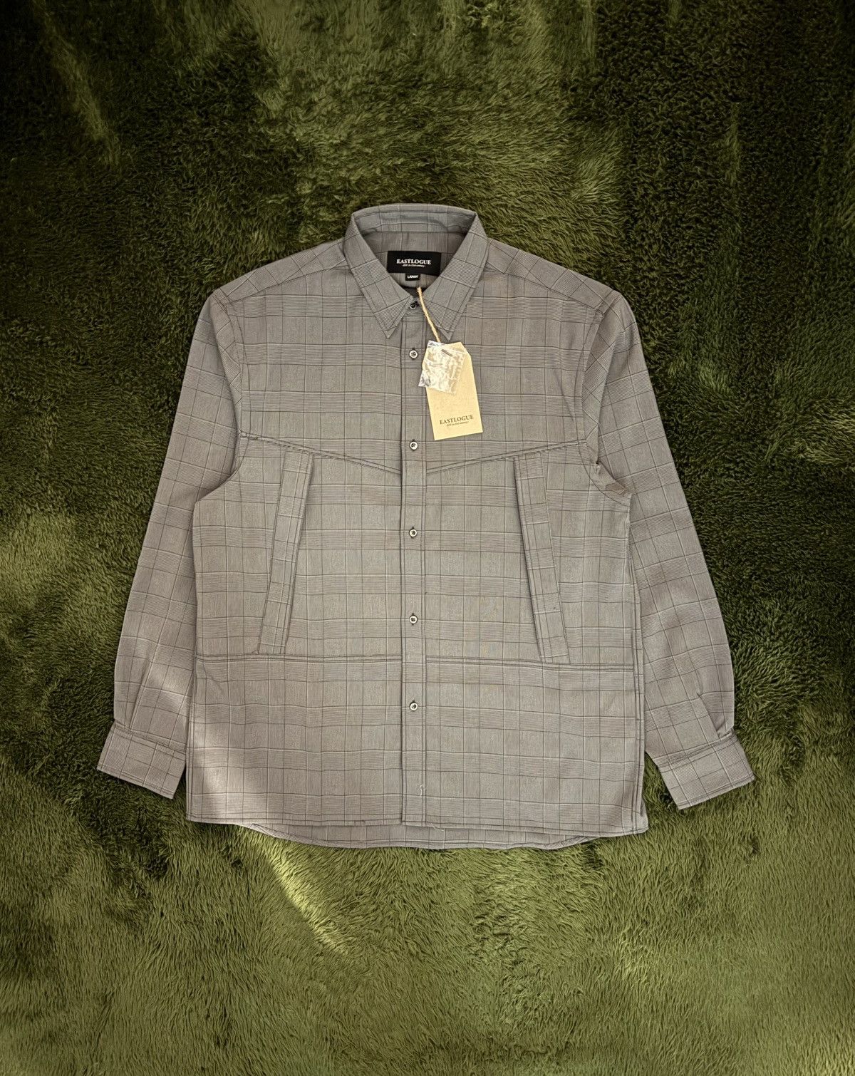 EASTLOGUE [L] Eastlogue 21FW Glen Check Utility Poly Shirt Size US L / EU 52-54 / 3 - 1 Thumbnail
