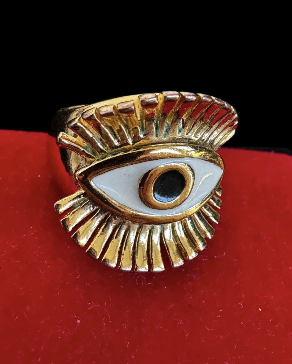 image of Chloe Chloé Eye-Motif Ring In Gold, Women's