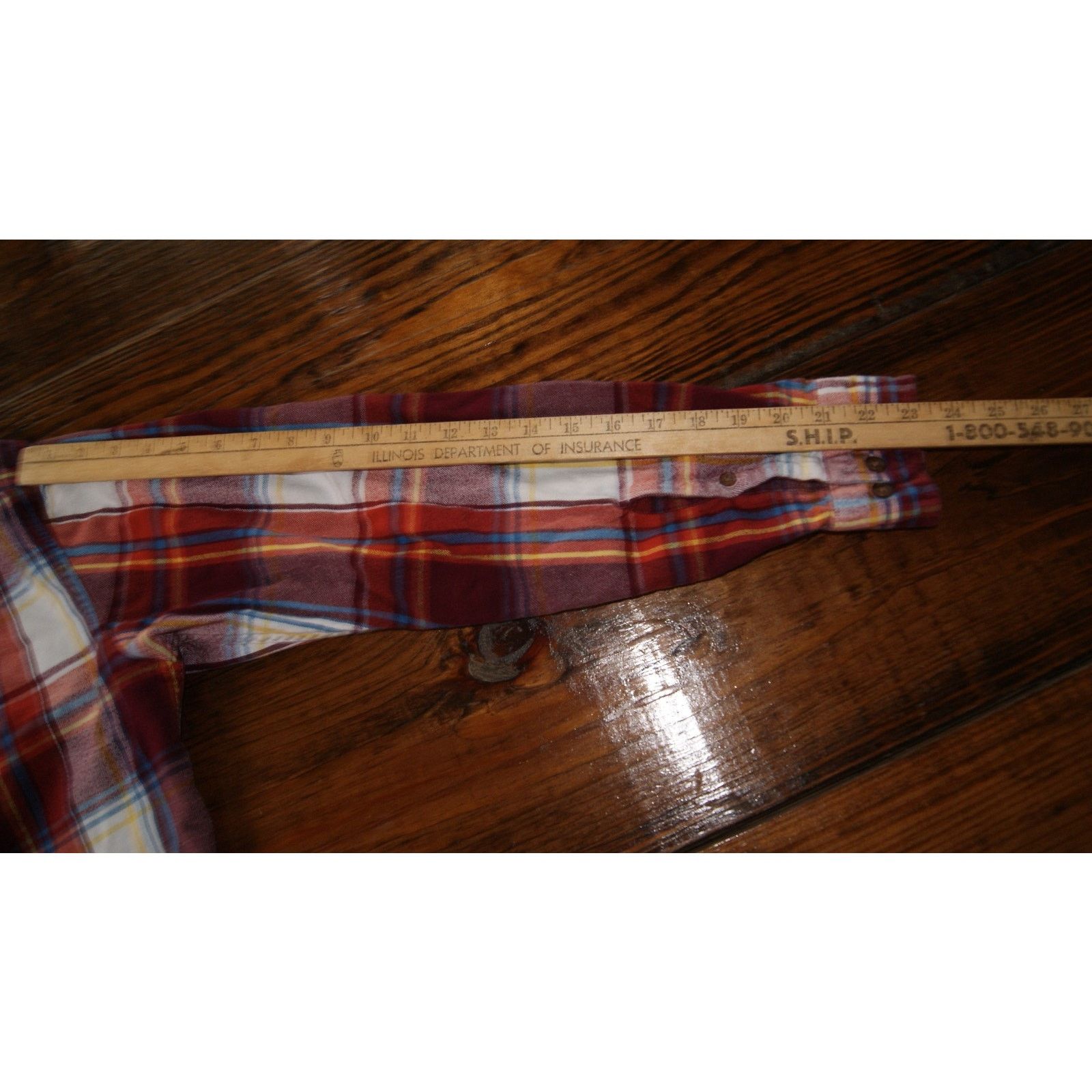 Lands' End Lands End M 15-151/2 Autumn Fall Plaid Flannel Shirt Button Size US M / EU 48-50 / 2 - 9 Thumbnail