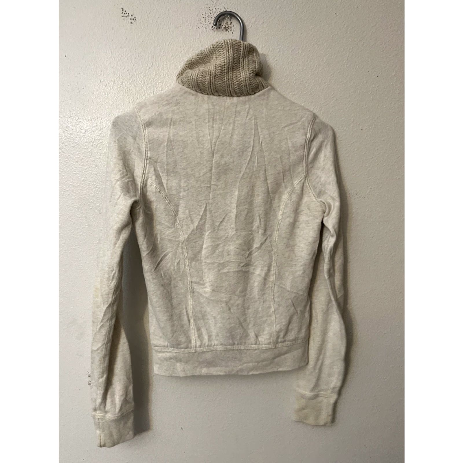 Abercrombie & Fitch Abercrombie & Fitch Plaid Jacket Cream Toggle Faux Fur Collar XS Beige Women Vintage 90s Basic Jacket Size XS / US 0-2 / IT 36-38 - 2 Thumbnail