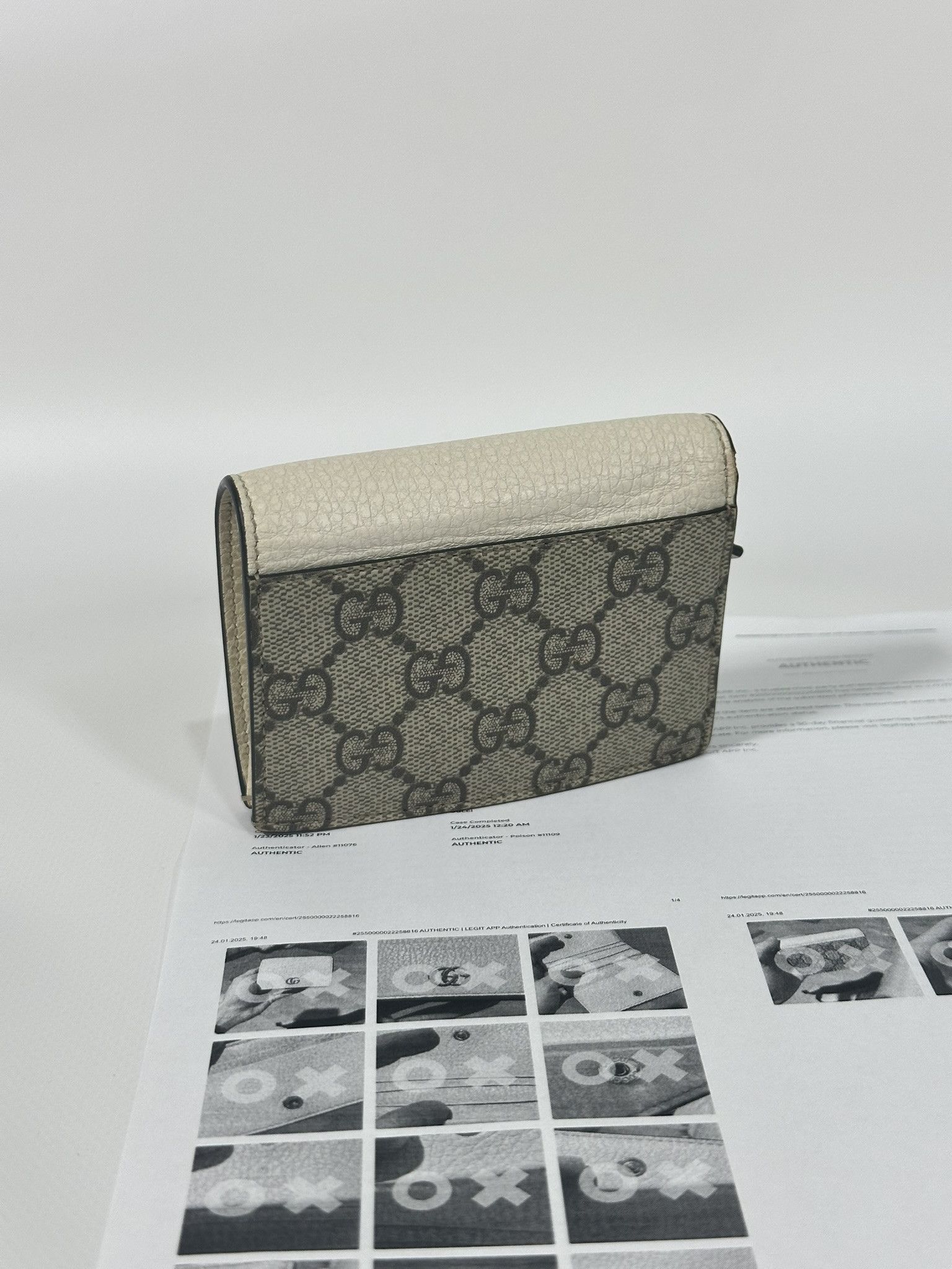 Gucci Gucci Wallet Marmont Supreme GG Monogram Ivory Leather Size ONE SIZE - 12 Thumbnail