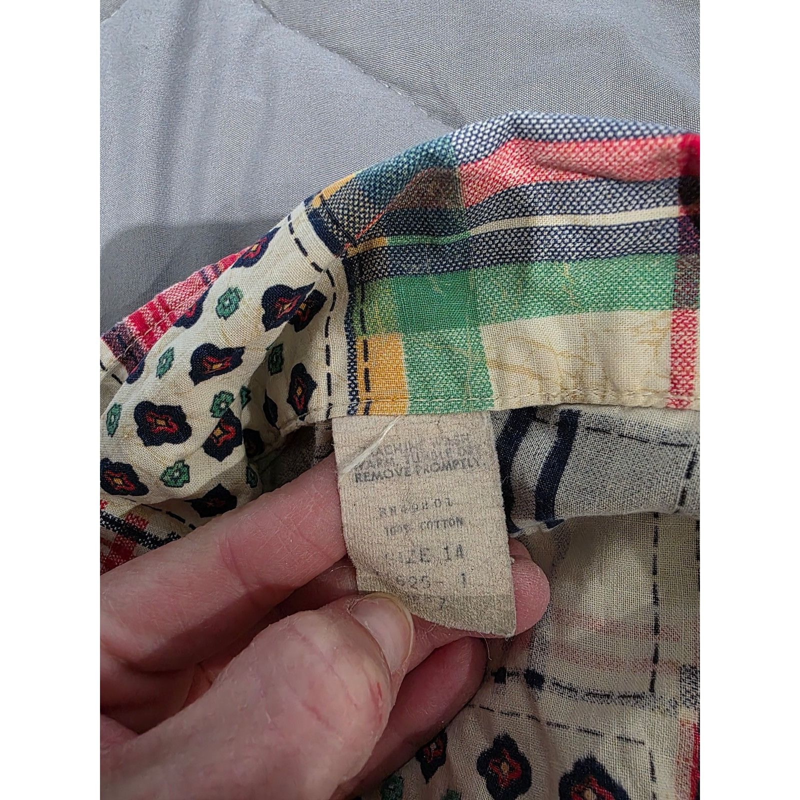 Other Retro Vintage 70's Patchwork Flannel Button Down Alterations Size XS / US 0-2 / IT 36-38 - 2 Thumbnail