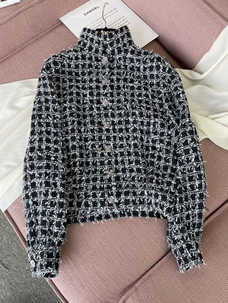 Chanel 23A Tweed Woven Jacket - dmc