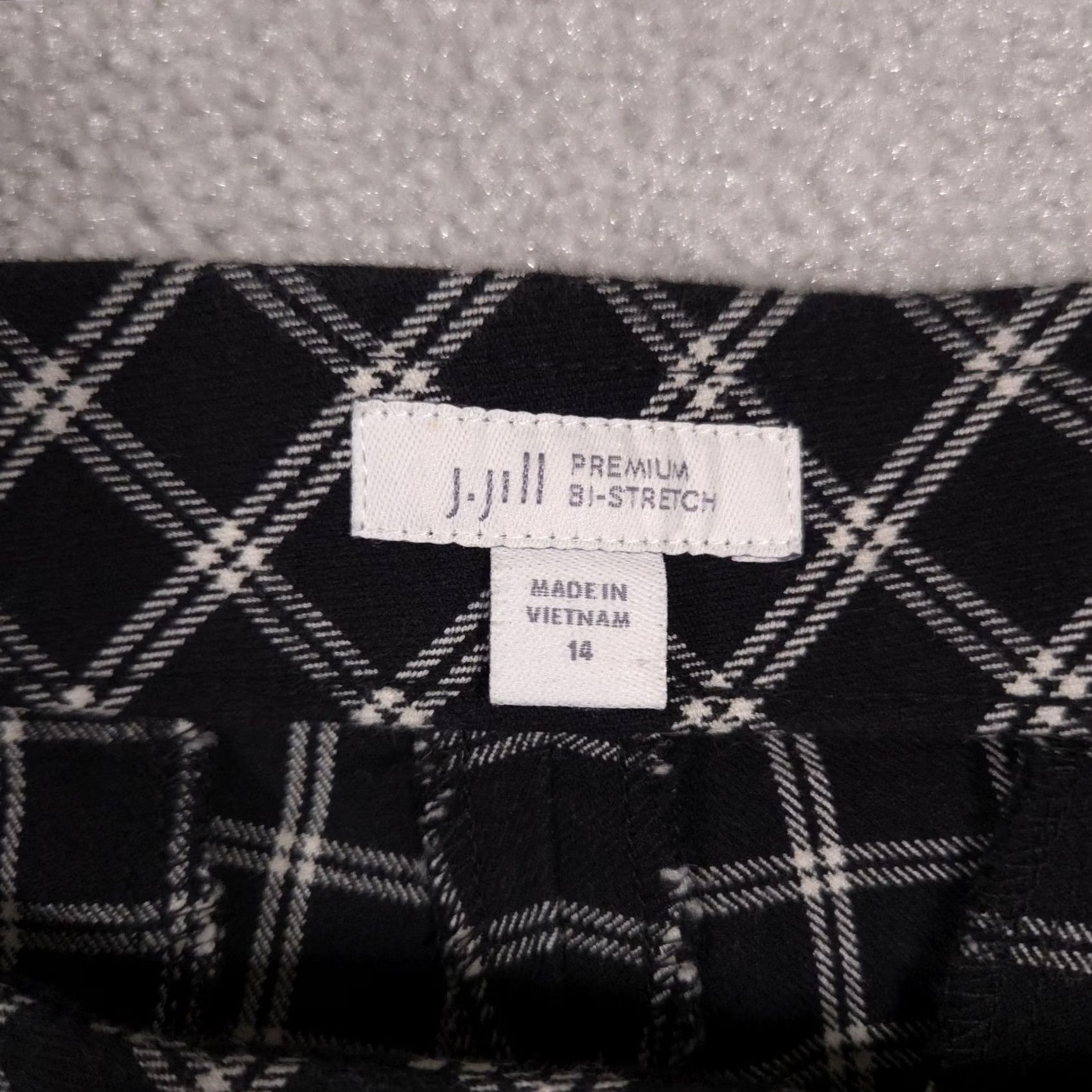 J. Jill J. Jill Pants Womens 14 Black White Plaid Premium Bi-Stretch Ankle Slim Pull On Size 36" / US 14 / IT 50 - 6 Thumbnail
