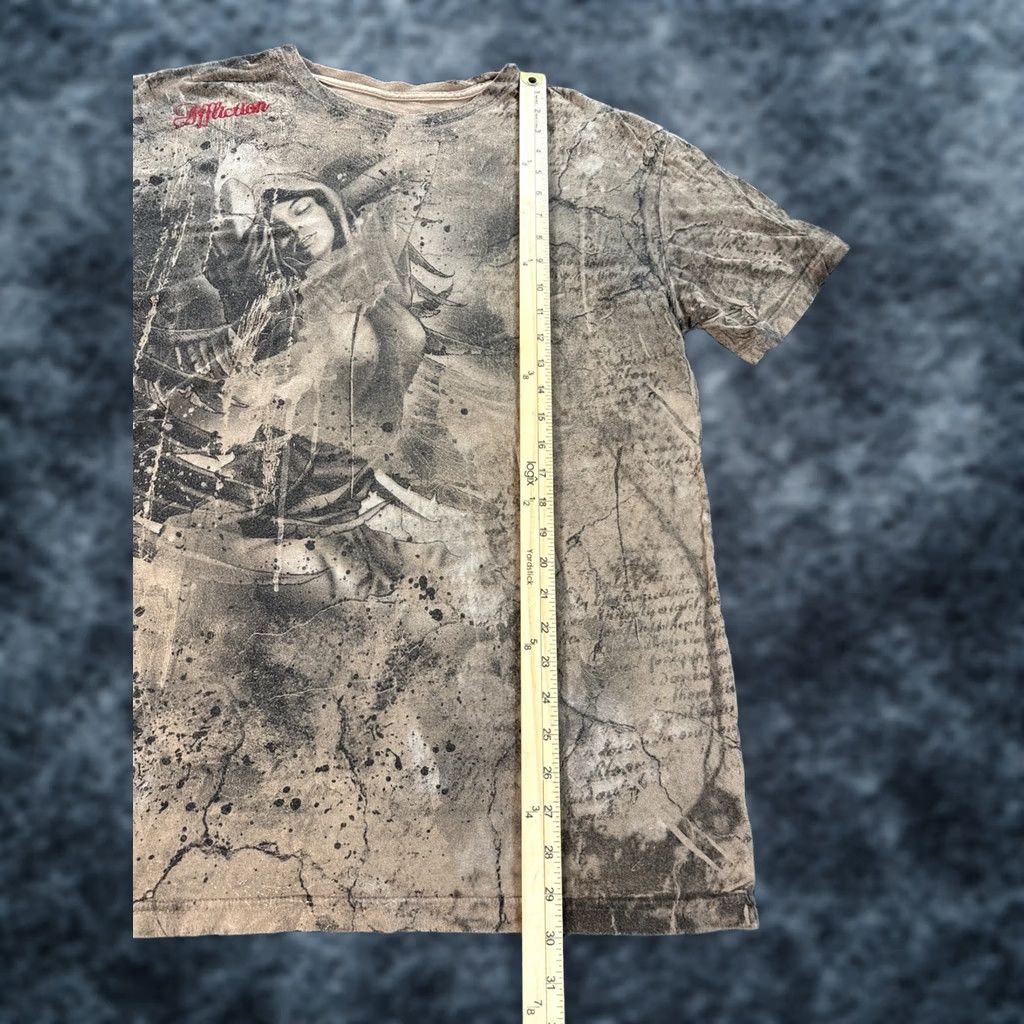 Affliction VINTAGE Affliction T-Shirt Mens XL Brown Crew Neck Gothic Grunge 90s Angel Embroidered Logo Short Sleeve Cotton Size US XL / EU 56 / 4 - 1 Thumbnail