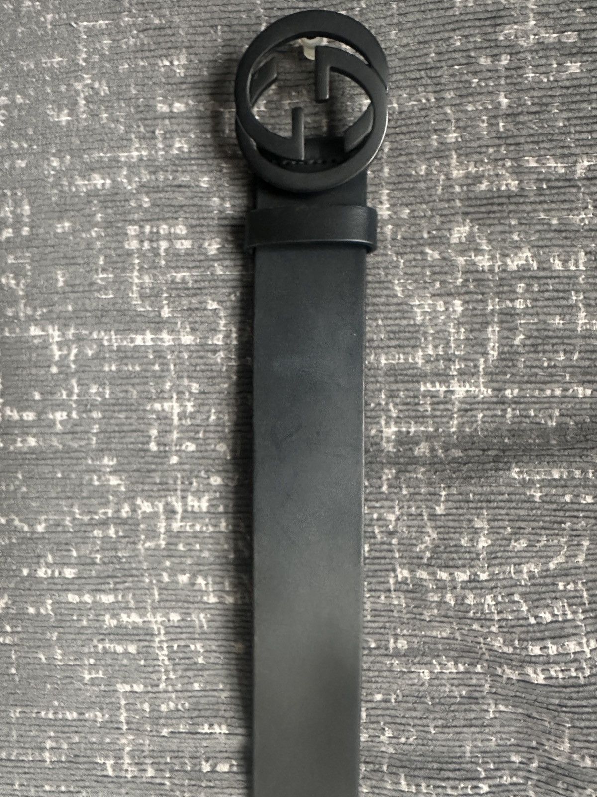 Gucci Gucci Matte Black Interlocking G Belt sz 85 Size 32 - 6 Thumbnail