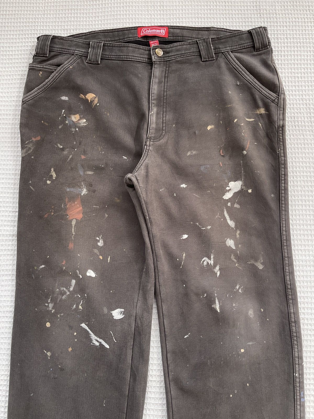 Coleman Rare🔥Vintage COLEMAN Painted Carpenter Pants Size US 39 - 3 Thumbnail