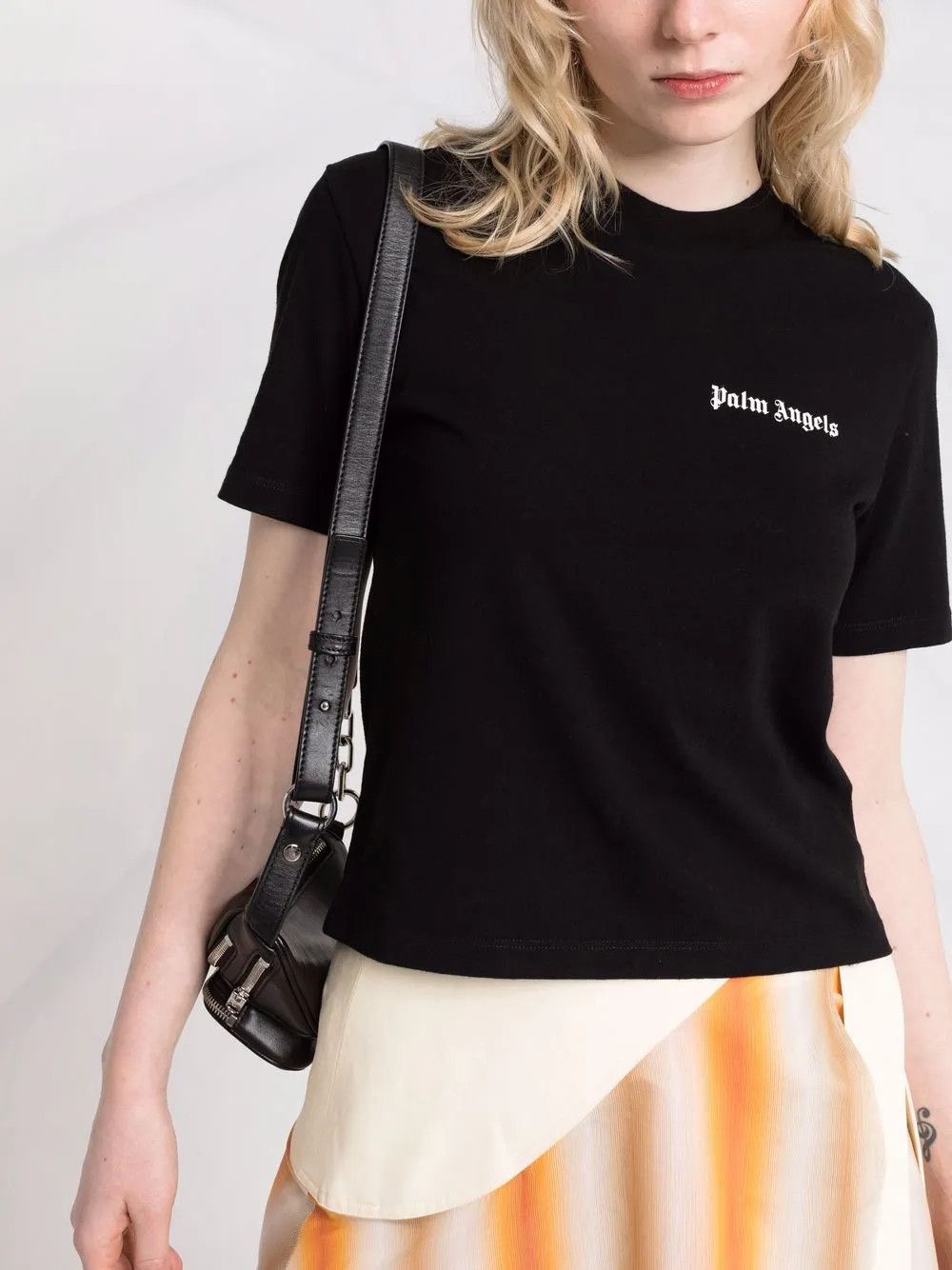 Palm Angels o1y1225 Crewneck T-Shirt in Black Size S / US 4 / IT 40 - 3 Thumbnail