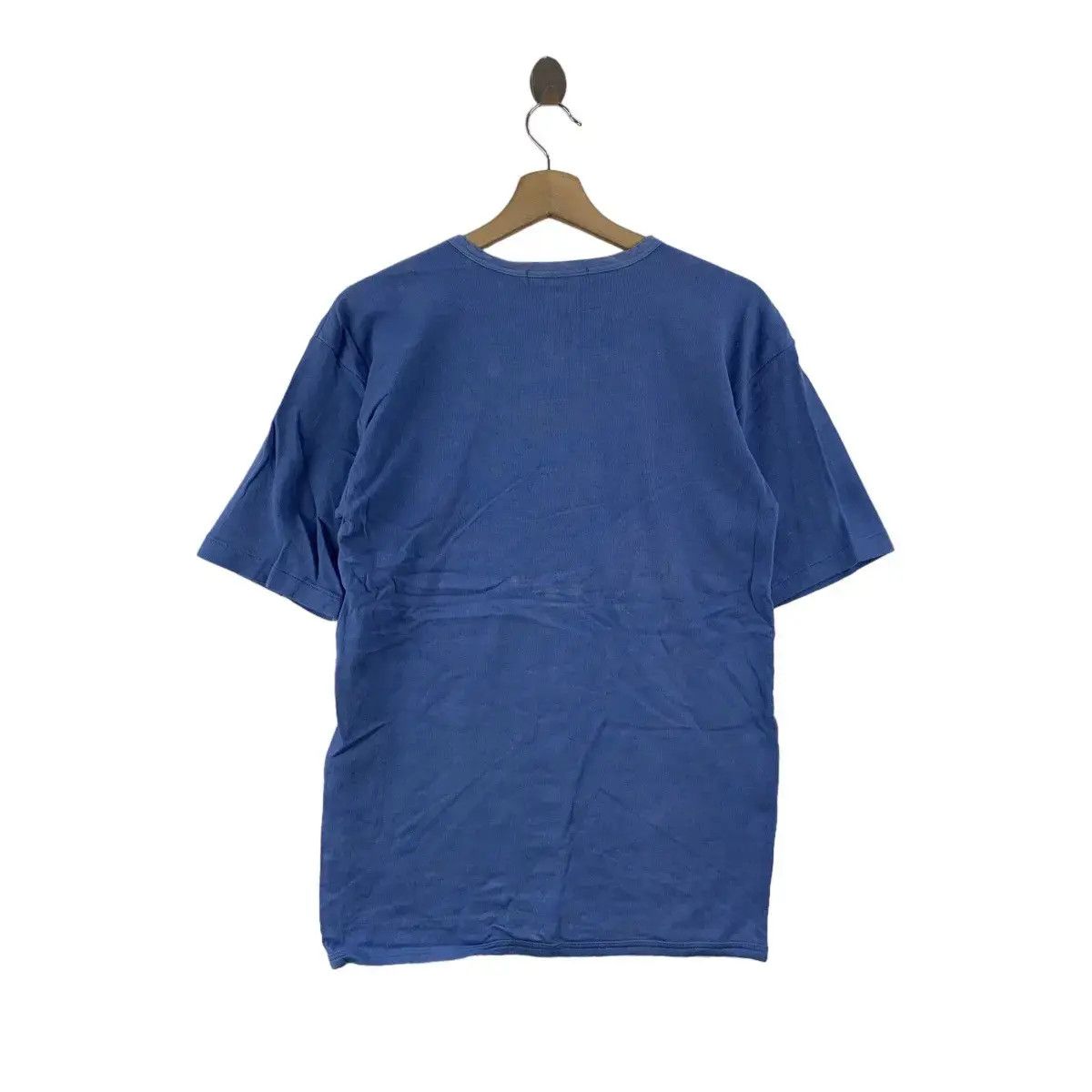 Playboy Vintage PLAYBOY COLLECTION Blue Henley Plain Tee Shirt Top Size US M / EU 48-50 / 2 - 3 Thumbnail