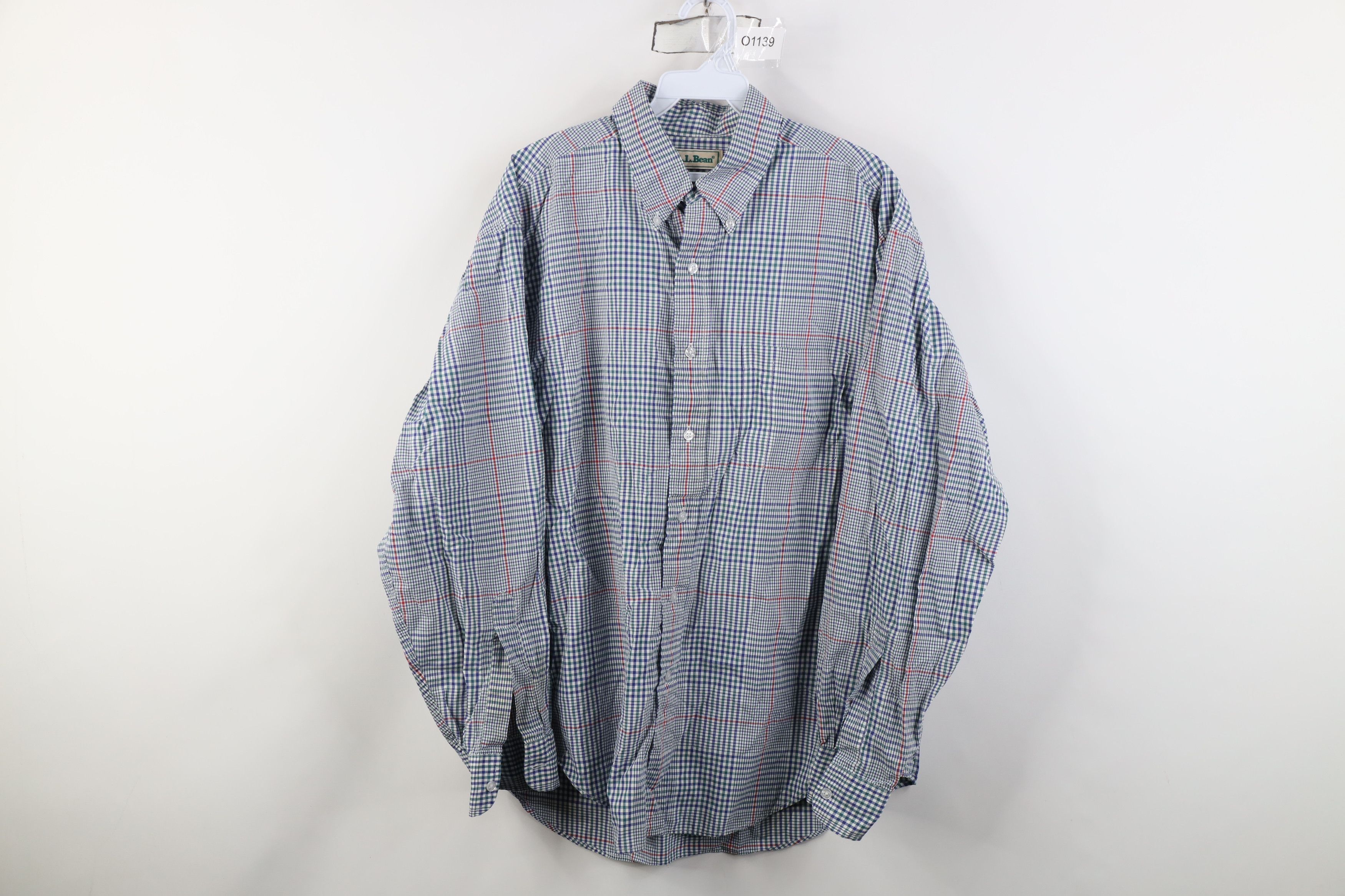 L.L. Bean Vintage 80s 90s LL Bean Button Down Shirt Plaid Cotton Size US L / EU 52-54 / 3 - 1 Thumbnail