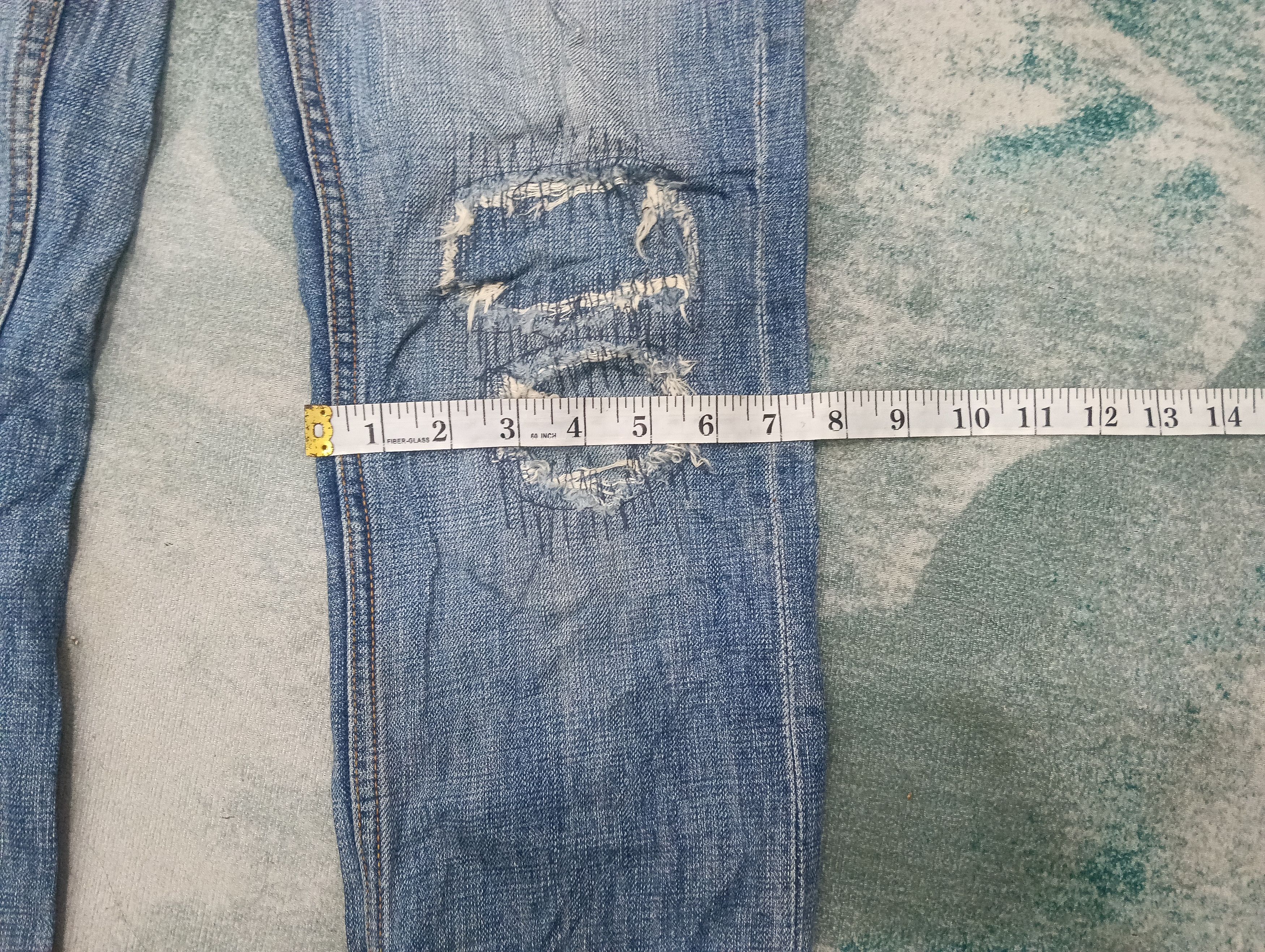 X-Girl X Girl Jeans Distressed,Zigzag And Paint Design Size 30" / US 8 / IT 44 - 15 Thumbnail