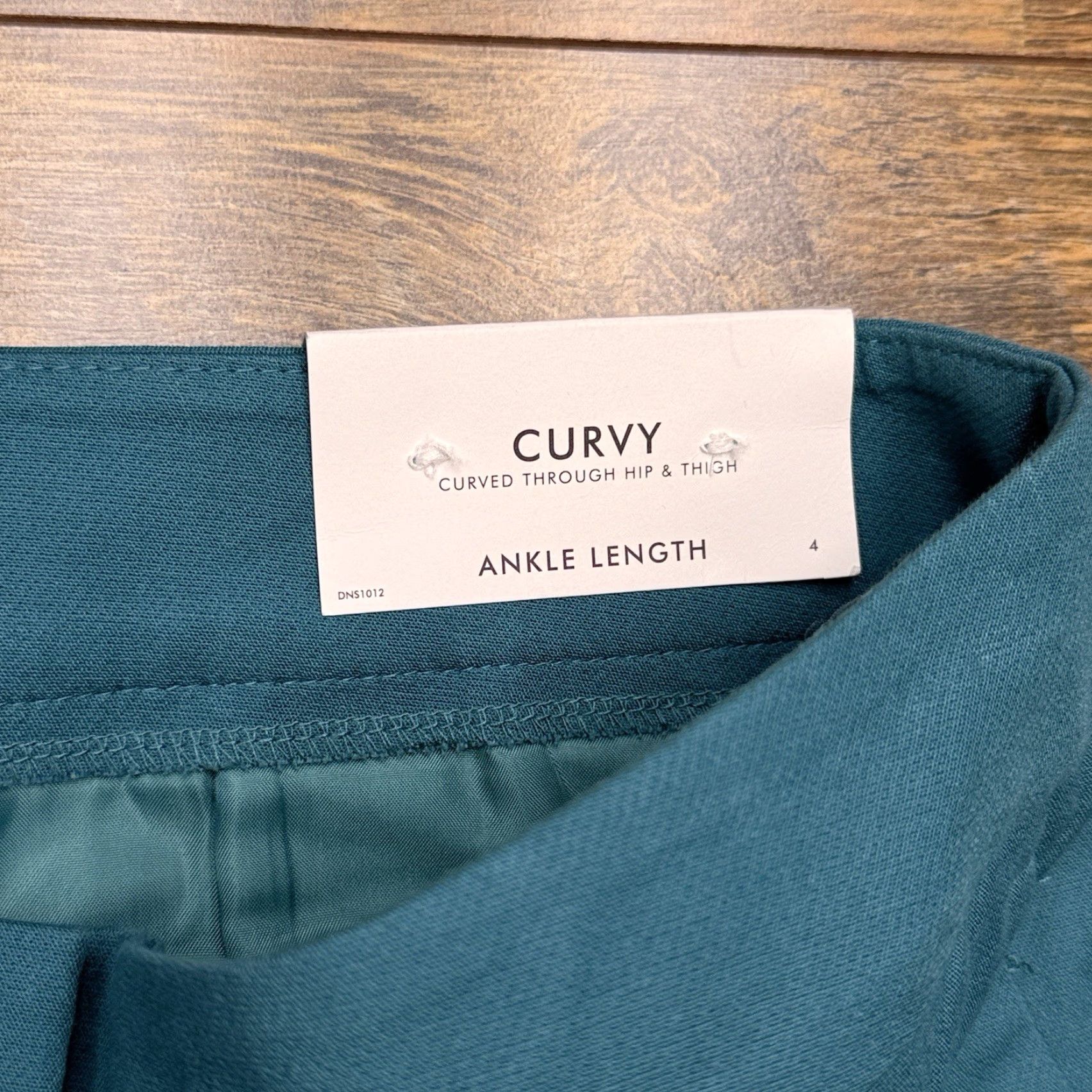Ann Taylor Ann Taylor Ankle Pants Womens 4 Teal Blue Mid Rise Stretch Knit Straight Leg Workwear Formal 27 Inseam Evening City 8 Size 27" / US 4 / IT 40 - 6 Thumbnail