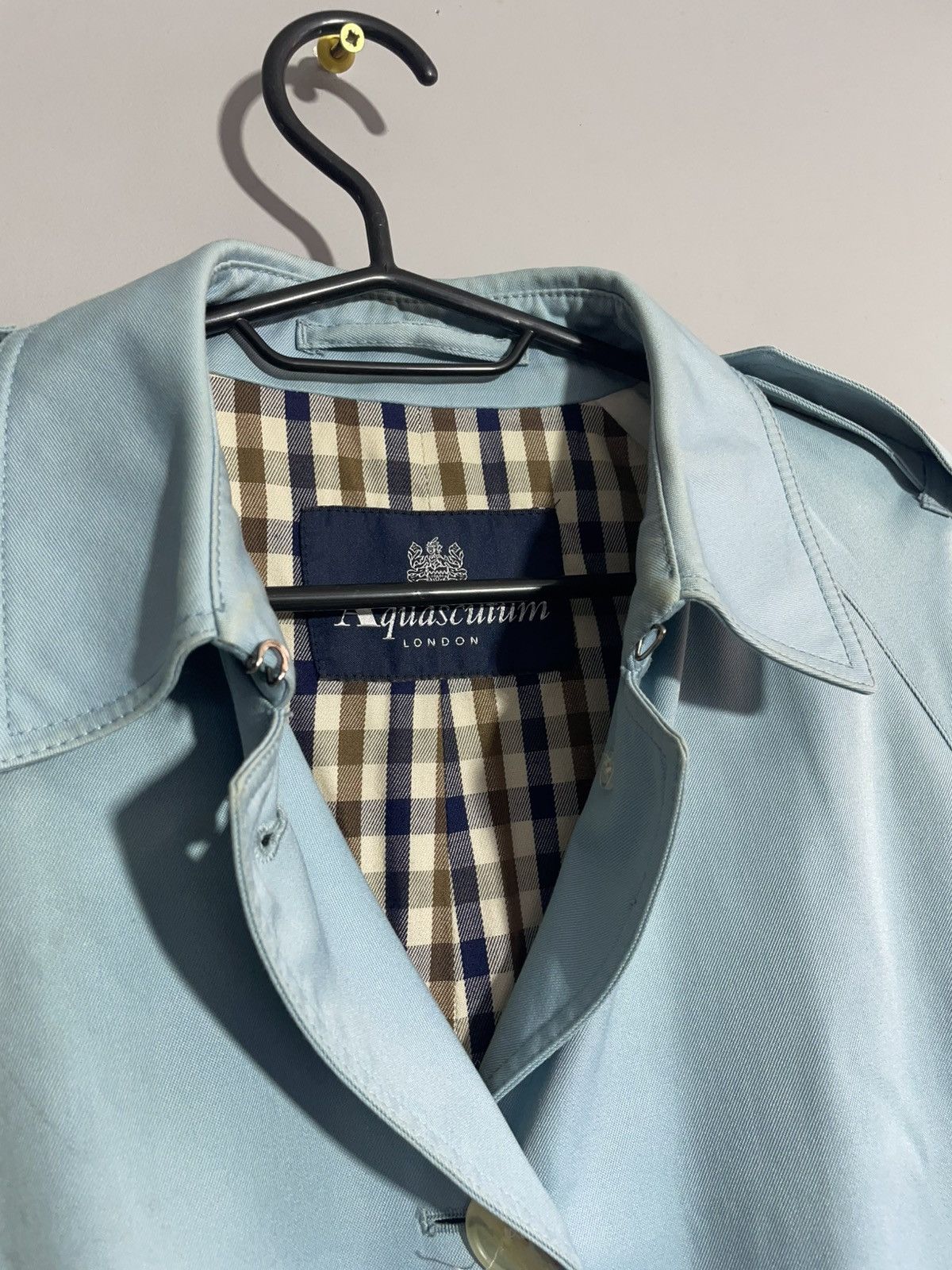Aquascutum × Vintage Luxury Aquascutum Blue Trench Coat size 8R Size S / US 4 / IT 40 - 9 Thumbnail