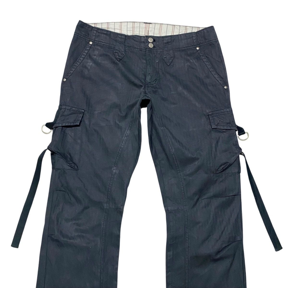 Japanese Brand × Tornado Mart Tornado Mart Cargo Flare Pants Faded Black Size 28" / US 6 / IT 42 - 3 Thumbnail