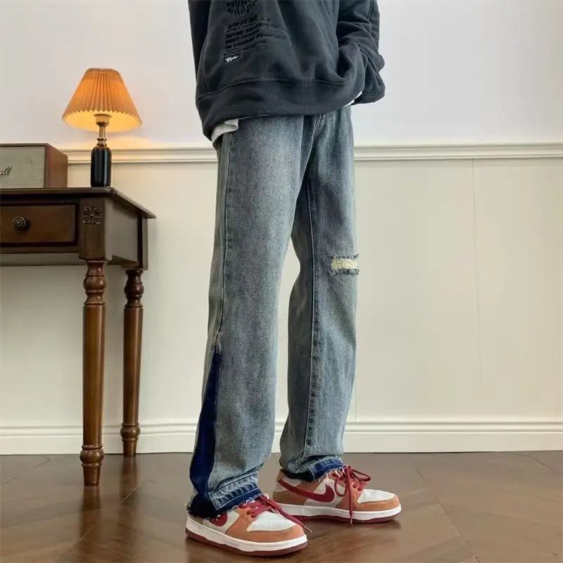 Japanese Brand Loose straight leg wide leg high street jeans Size US 32 / EU 48 - 2 Thumbnail