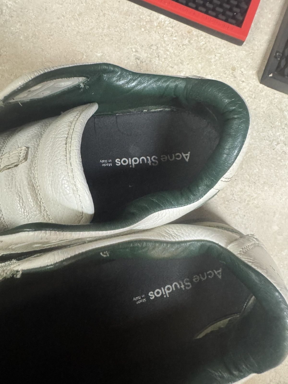Acne Studios Acne Studios LowTop Pop Sneakers - Size 45 - White/Green Size US 12 / EU 45 - 14 Thumbnail