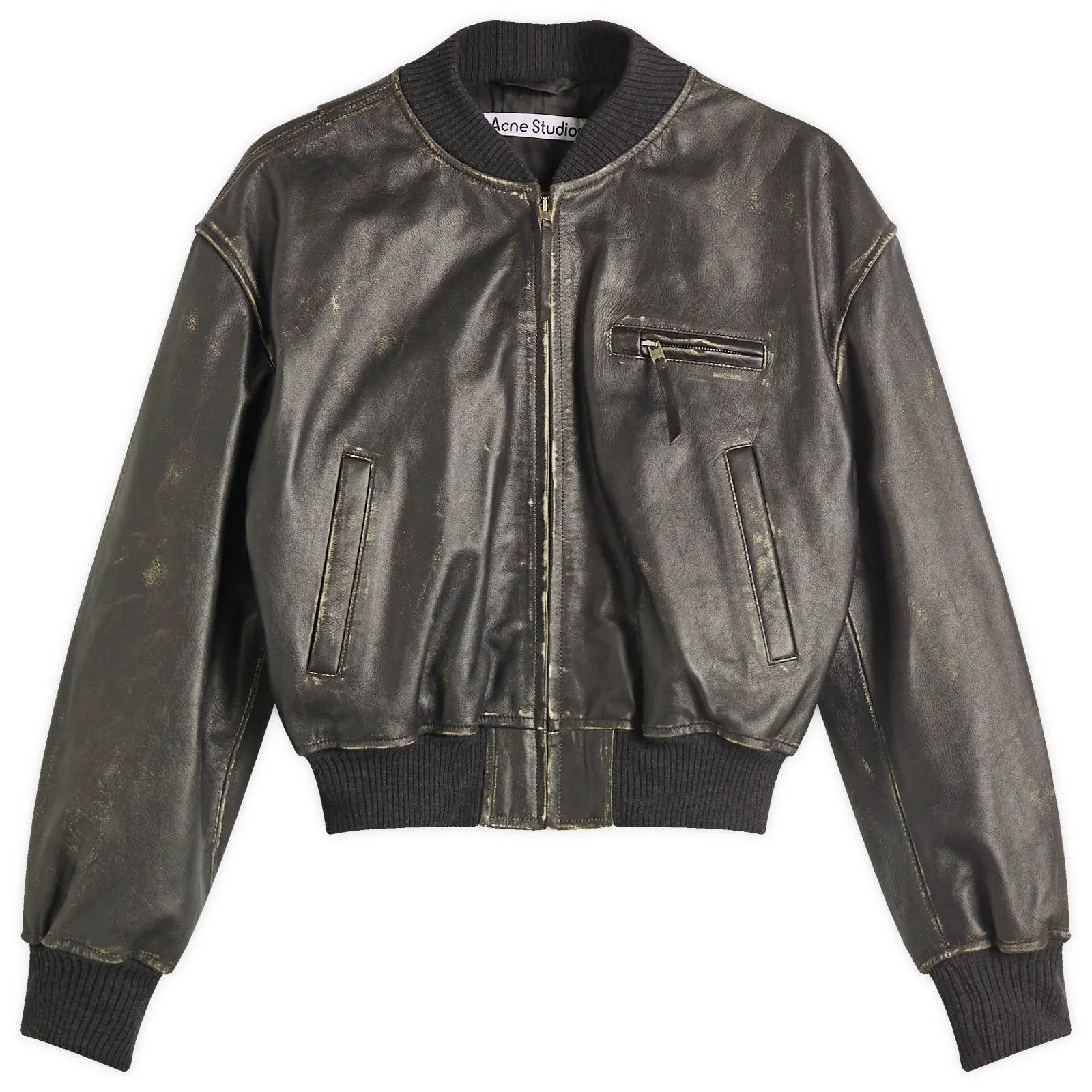 Acne Studios Acne Studios New Lomber Leather Bomber Jacket Size S / US 4 / IT 40 - 1 Thumbnail