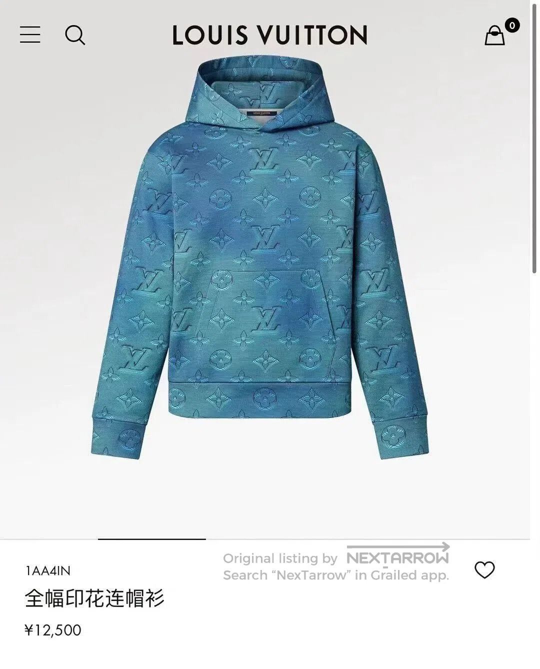 Louis Vuitton louis vuitton blue logo printed hoodie. Size US M / EU 48-50 / 2 - 6 Thumbnail