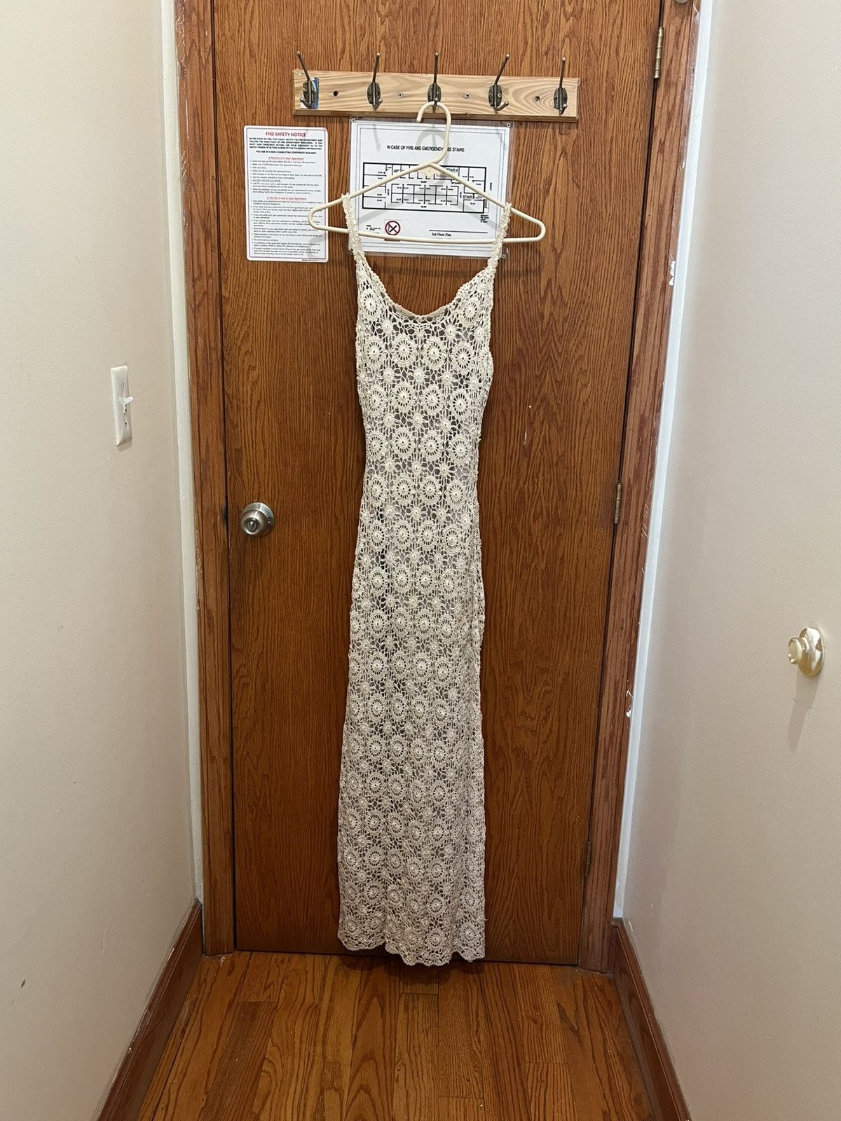 Other Crochet Lavender Linen Wedding Dress Size XS / US 0-2 / IT 36-38 - 2 Thumbnail