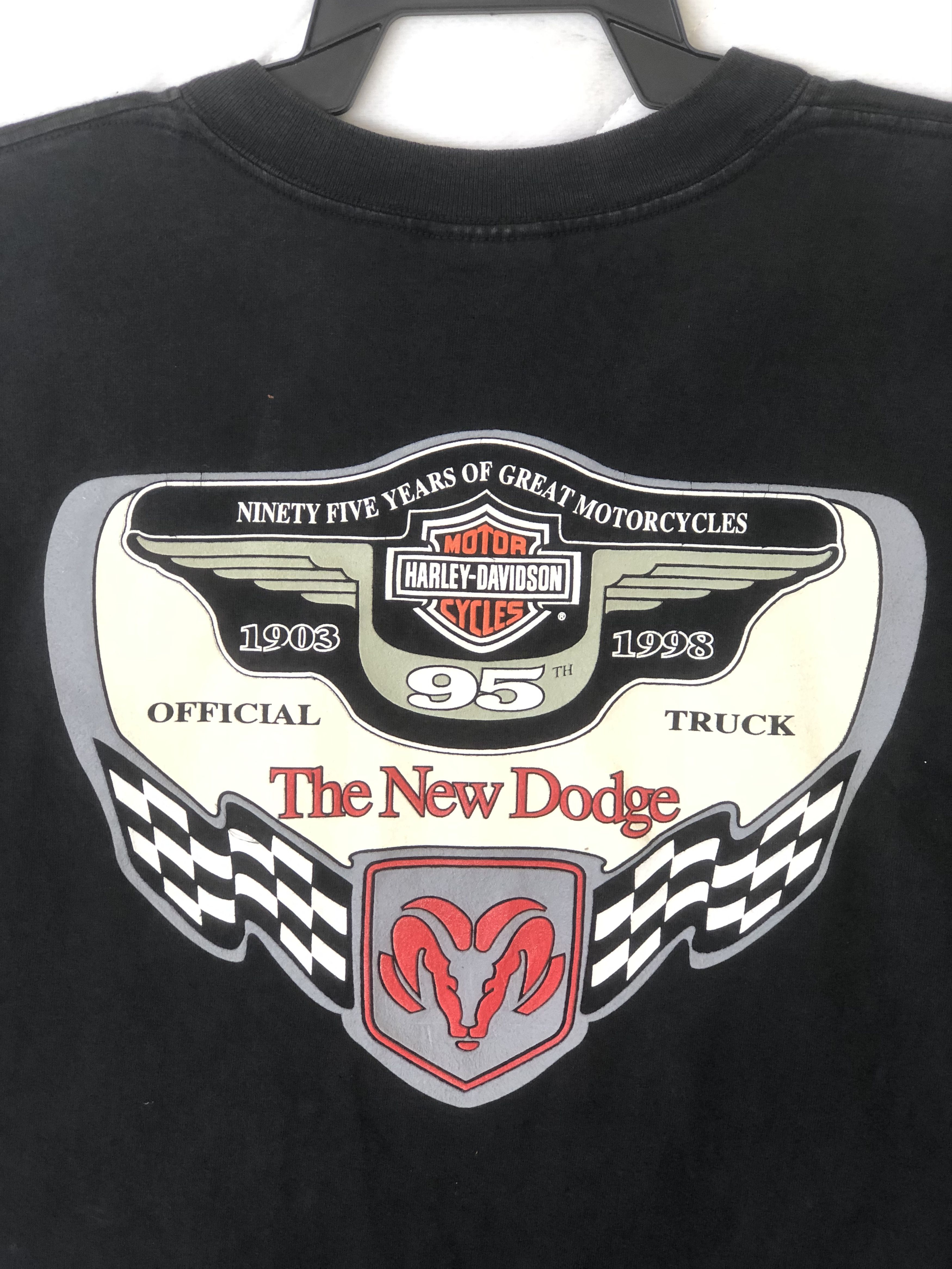 Harley Davidson Vintage 90s The New Dodge X Harley Davidson Size US XL / EU 56 / 4 - 1 Thumbnail