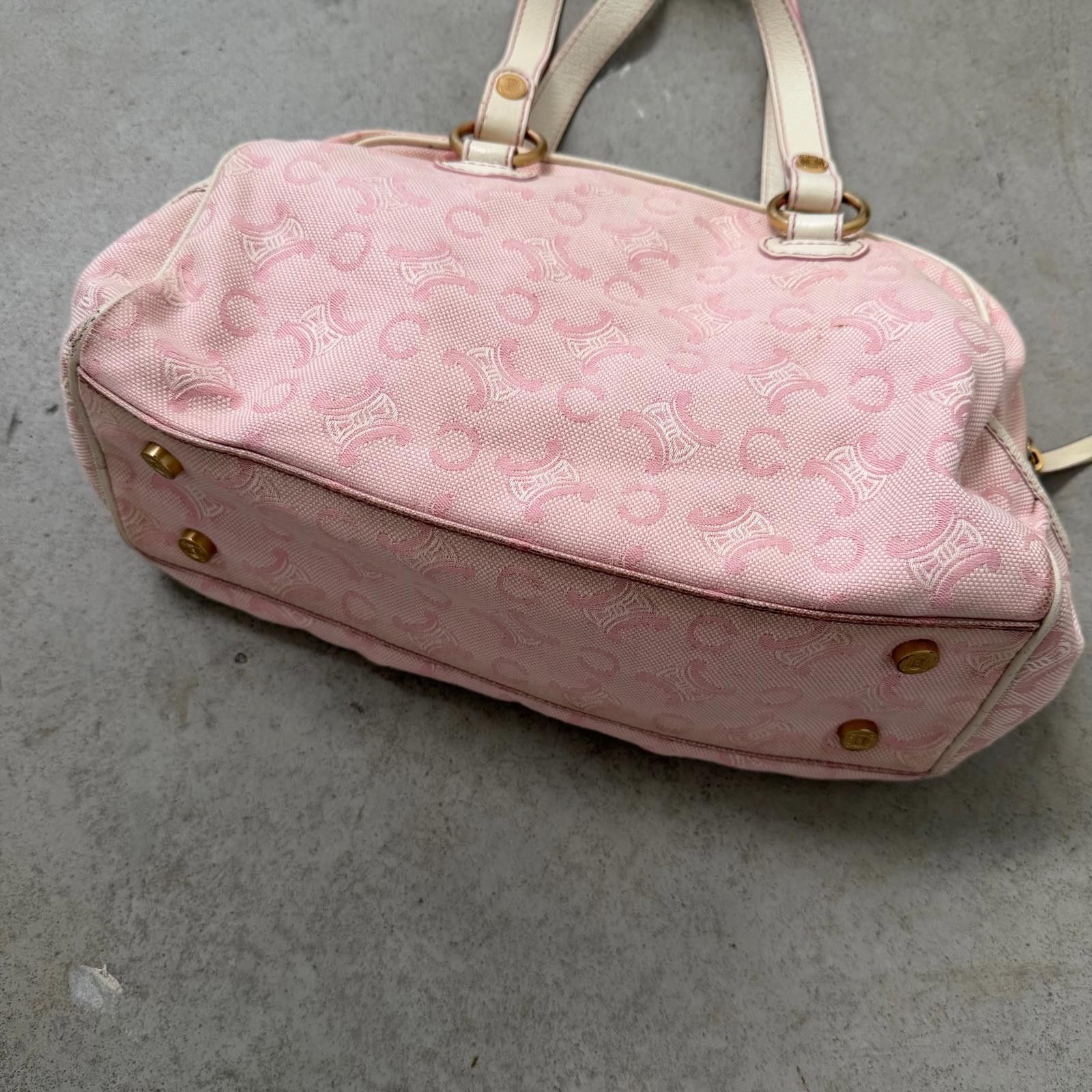 Celine Celine C Macadam Shoulder Bag Pink/White Size ONE SIZE - 5 Thumbnail