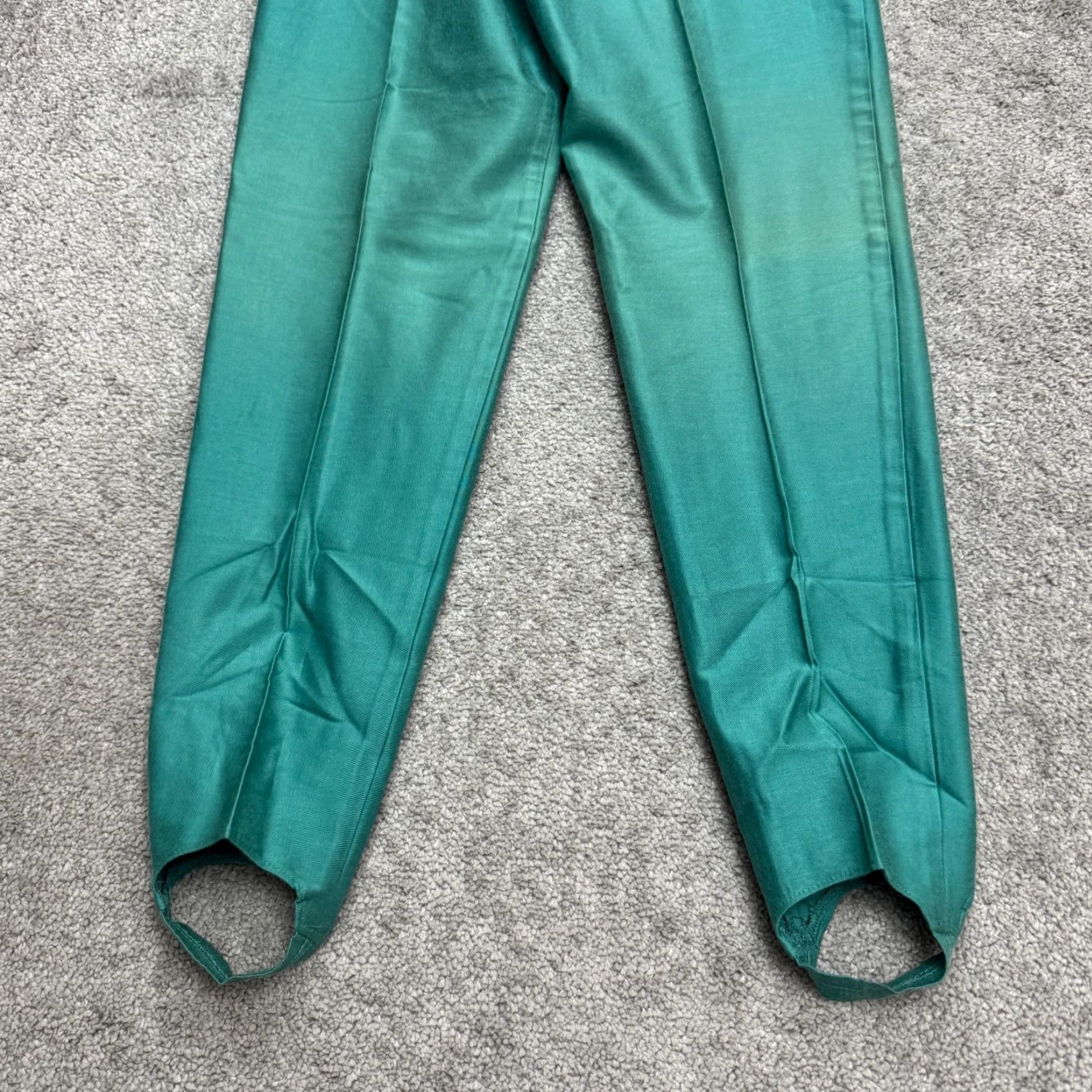 Vintage Vintage The Limited Stirrup Pants Womens 6 Green High Rise Pleated Trouser Dress Pants Tapered 90s Retro Classic Womens Size 28" / US 6 / IT 42 - 3 Thumbnail
