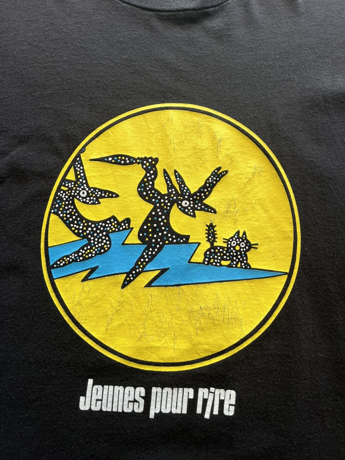 Vintage Vintage Jeunes Pour Rire Artwork design Festival 90’s Tshirt Size US XL / EU 56 / 4 - 6 Thumbnail