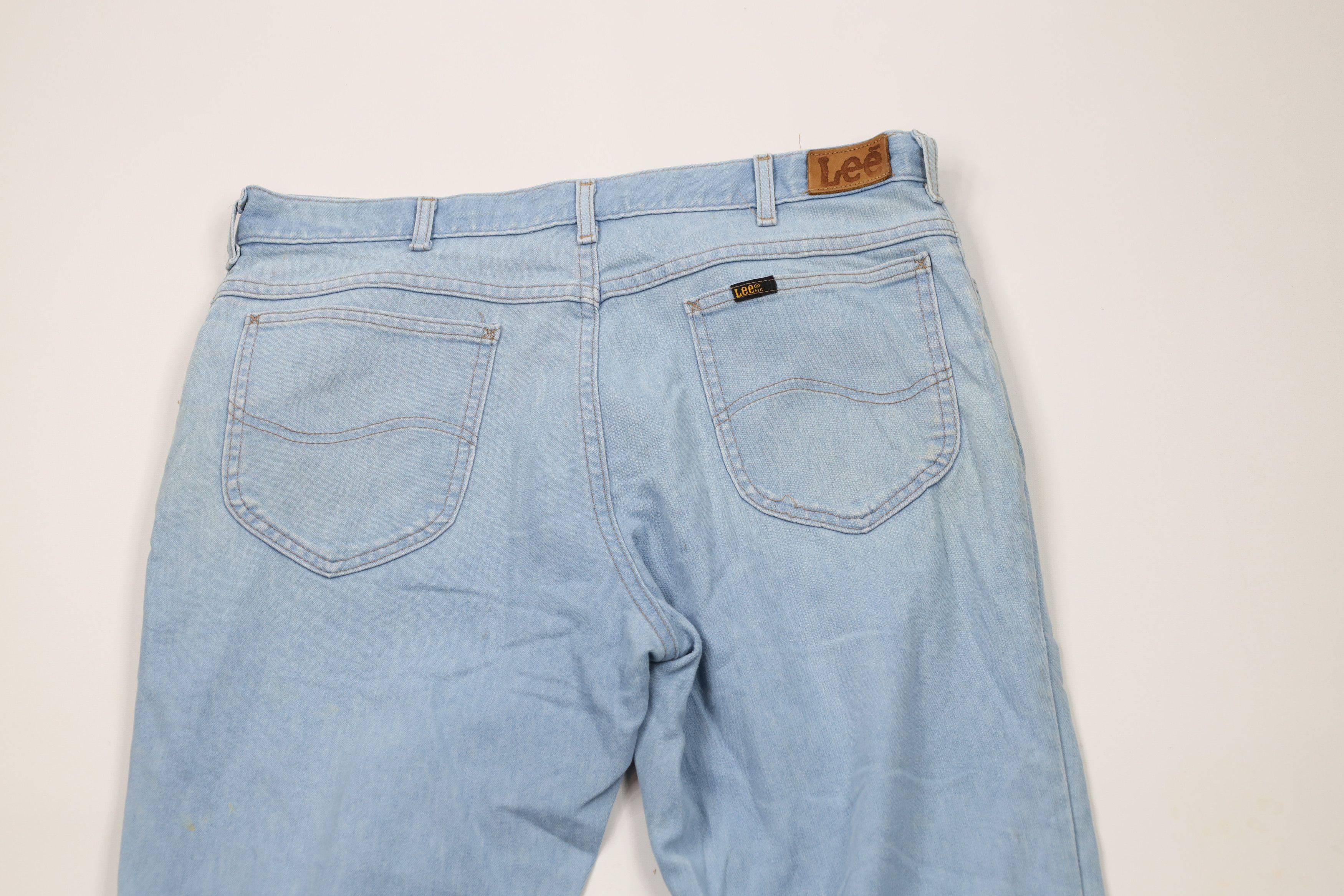 Lee × Vintage Vintage 90s Lee Distressed Straight Leg Denim Jeans Blue USA Size US 34 / EU 50 - 12 Thumbnail