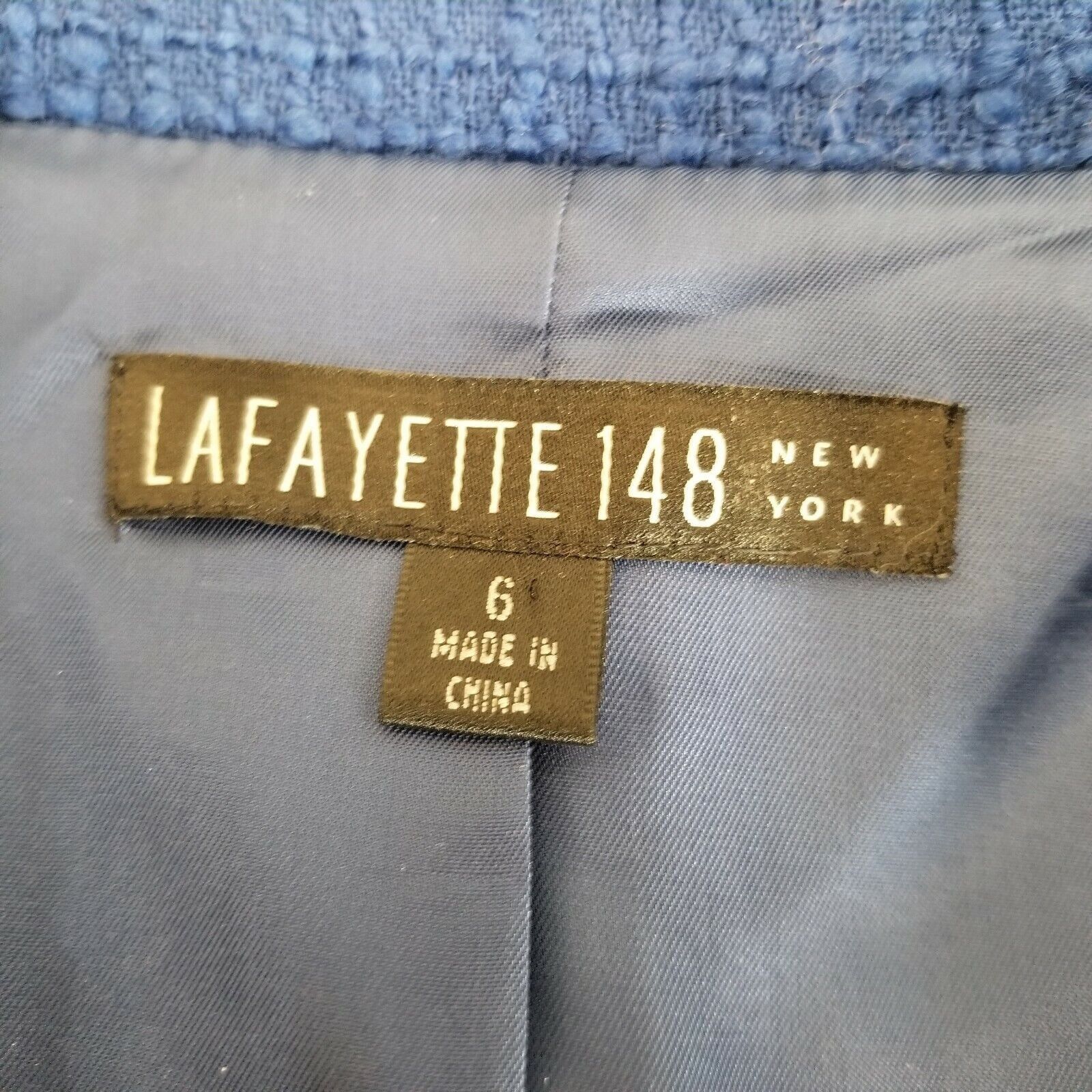 Lafayette 148 Lafayette 148 Blue Boucle Jacket 6 Blazer Wool Mohair Career Size M / US 6-8 / IT 42-44 - 3 Thumbnail