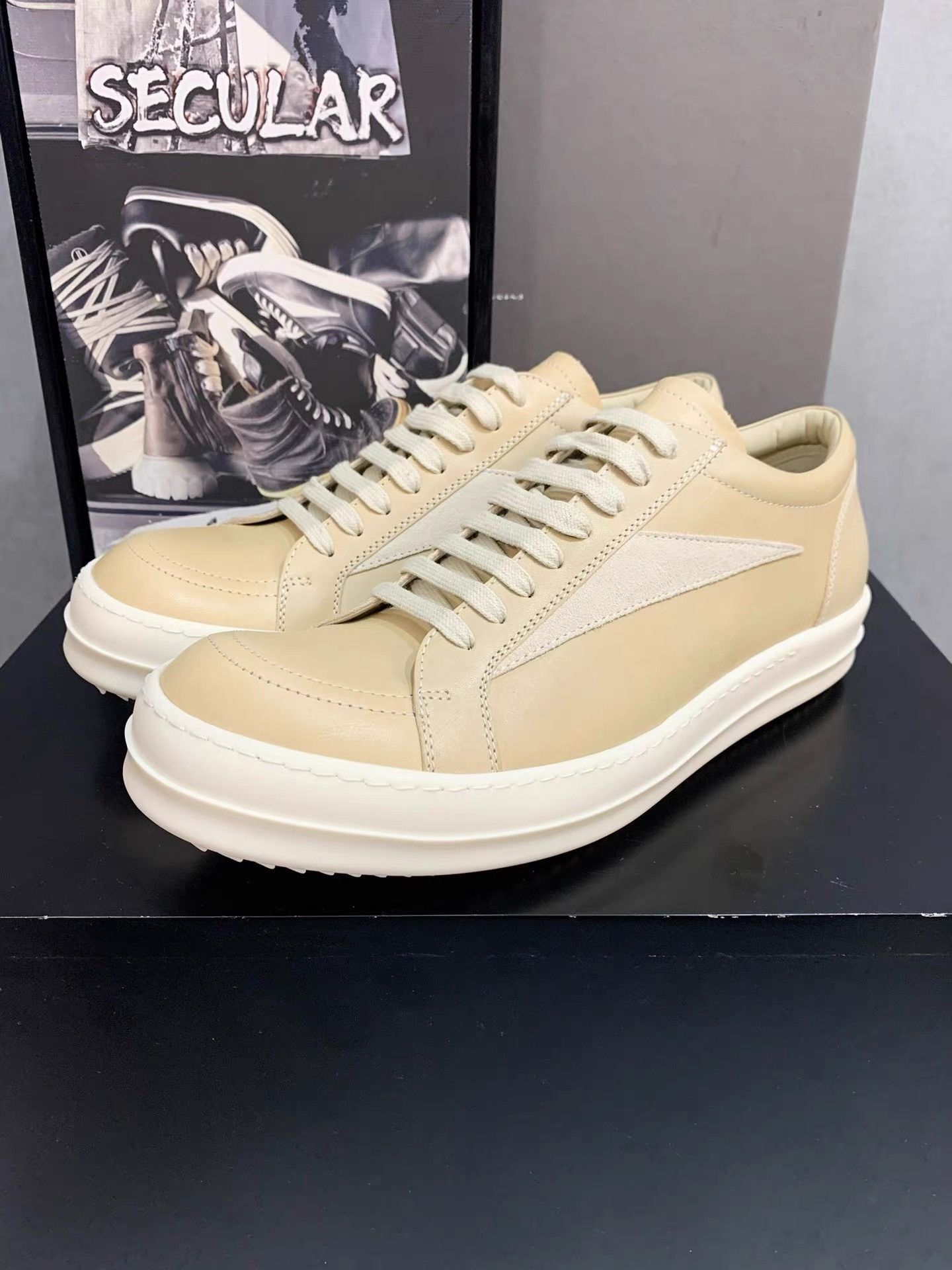 Rick Owens Rick Owens 25SS Ginger Yellow Low-Top Sneakers K34 Size US 8 / EU 41 - 3 Thumbnail