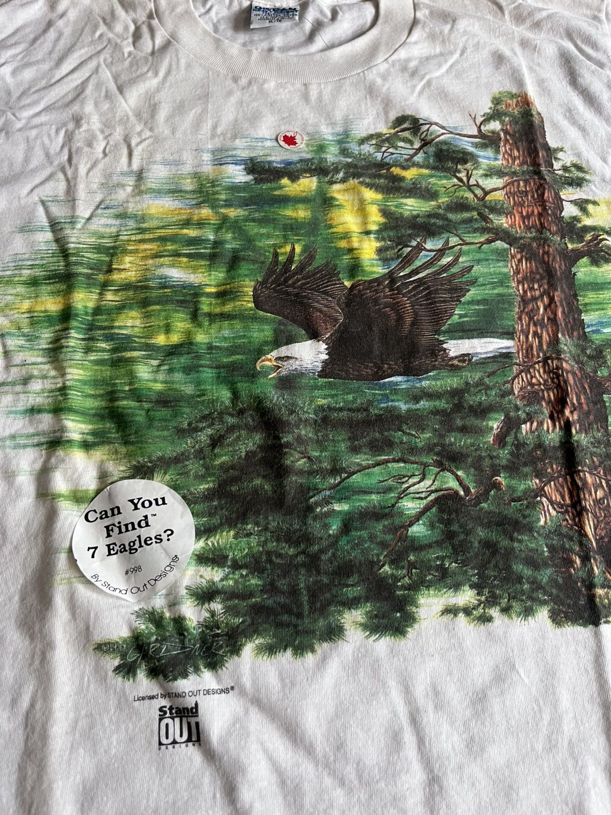 Gildan Vintage Eagle 1994 Stand Out Design Rare Hidden Eagle Shirt Size US XL / EU 56 / 4 - 2 Thumbnail