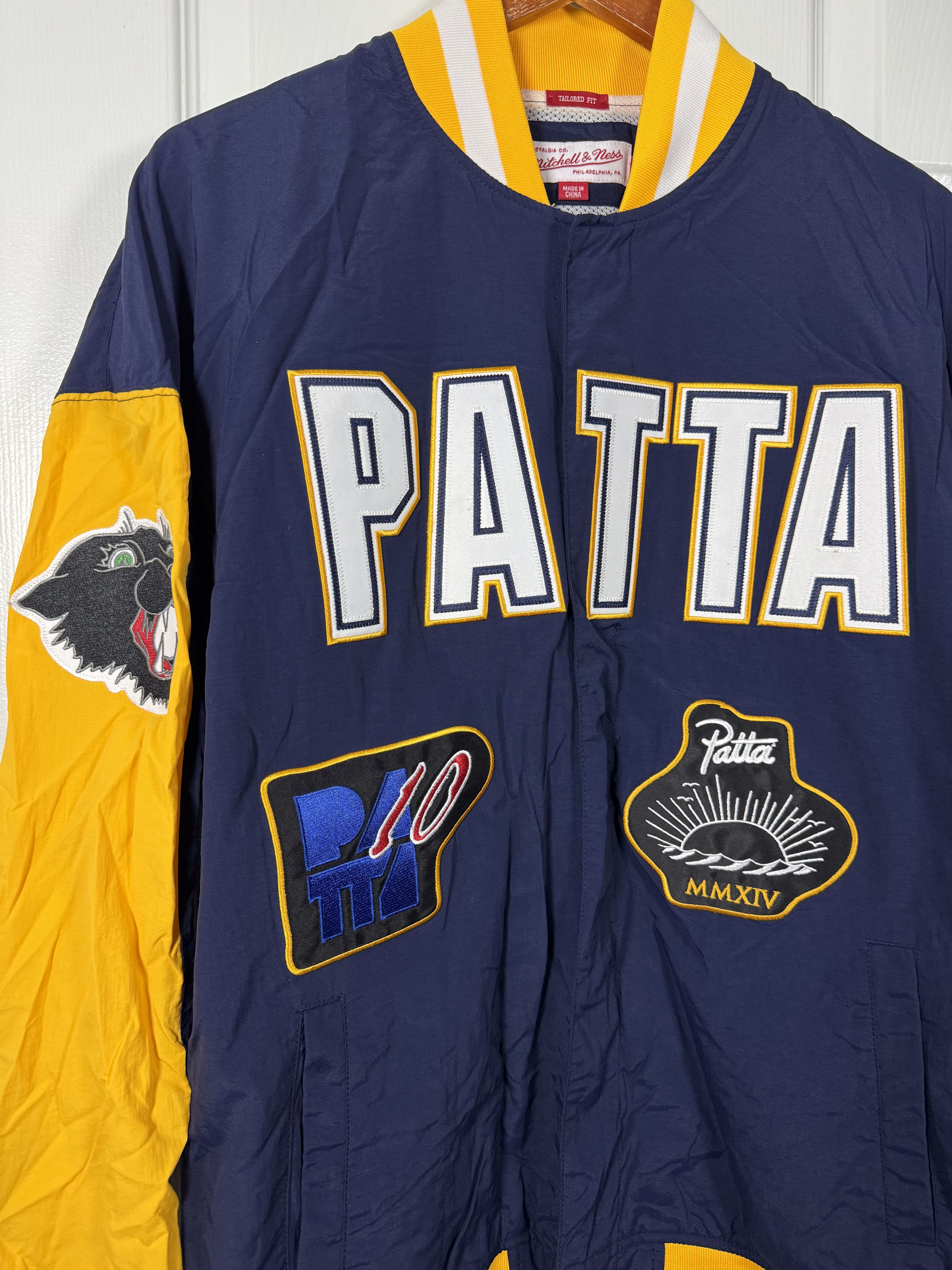 Mitchell & Ness × Patta 10th Anniversary Jacket Blue/Yellow Medium Size US M / EU 48-50 / 2 - 3 Thumbnail